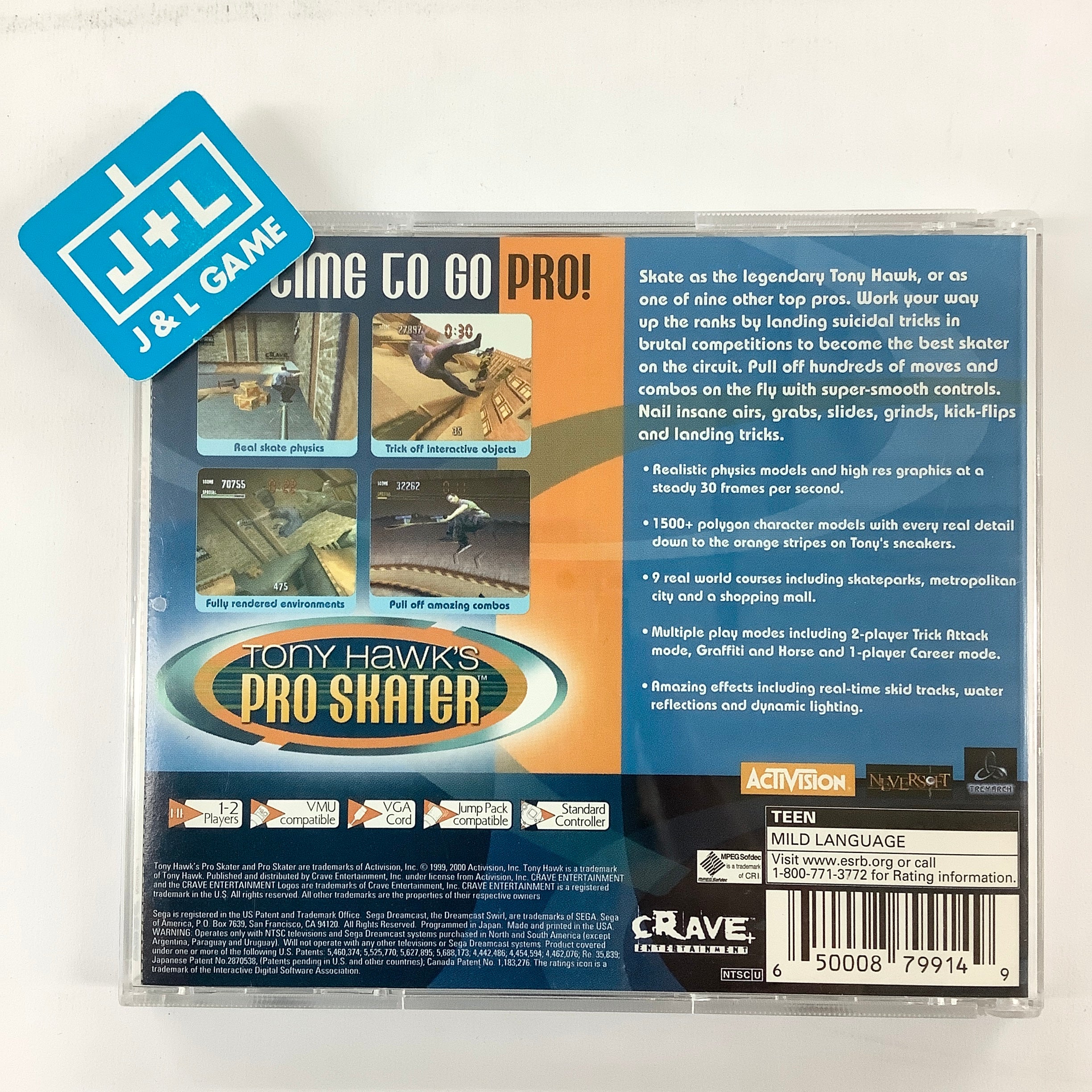 Tony Hawk's Pro Skater (Sega All Stars) - (DC) SEGA Dreamcast [Pre-Owned] Video Games Crave   