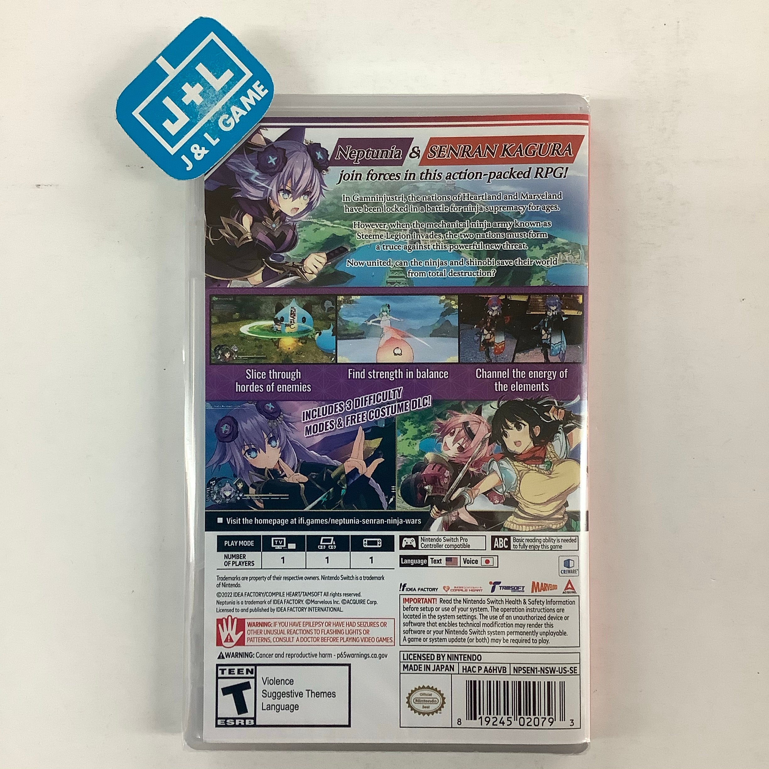 Neptunia X Senran Kagura: Ninja Wars - (NSW) Nintendo Switch Video Games Idea Factory International   