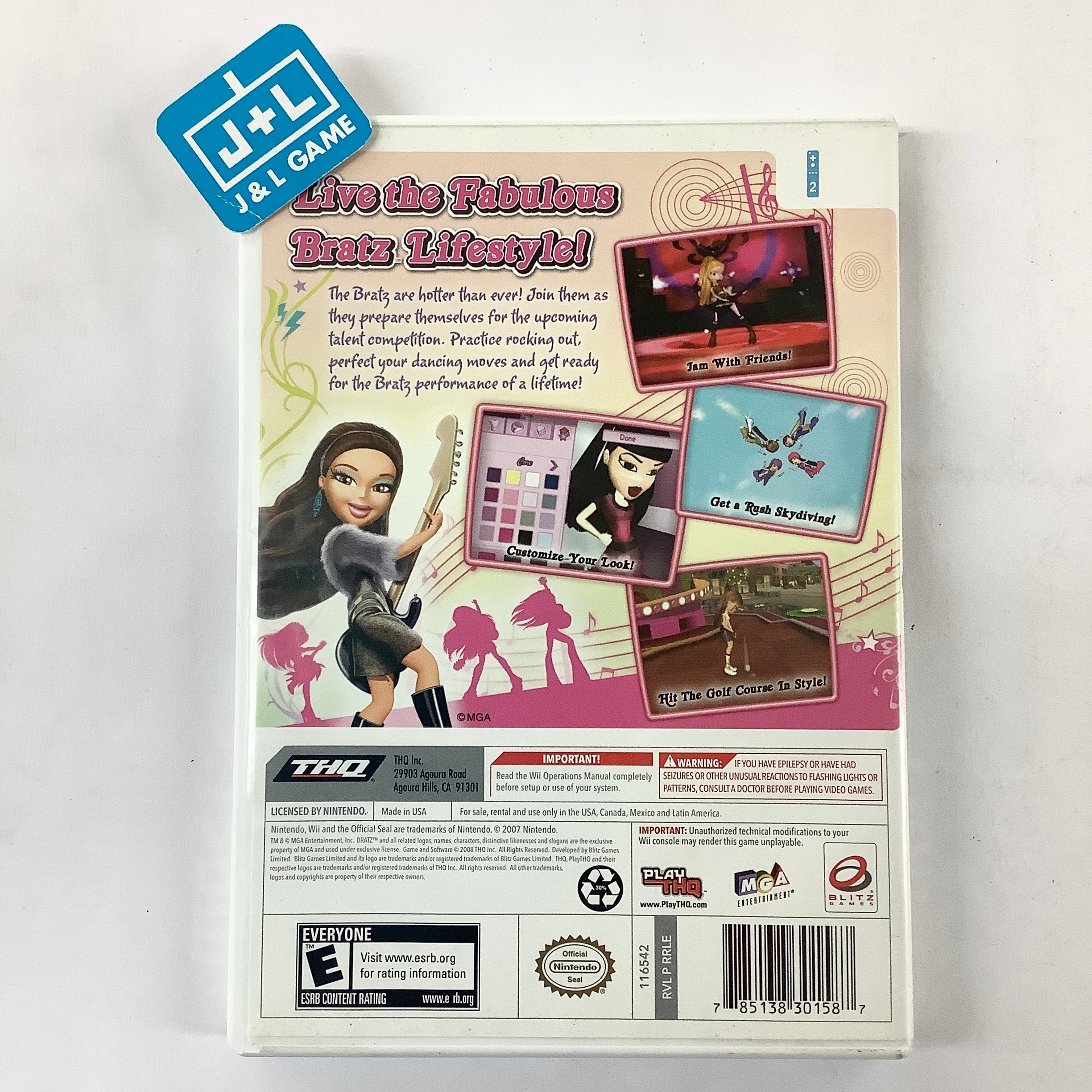 Bratz: Girlz Really Rock - Nintendo Wii [Pre-Owned] Video Games THQ   