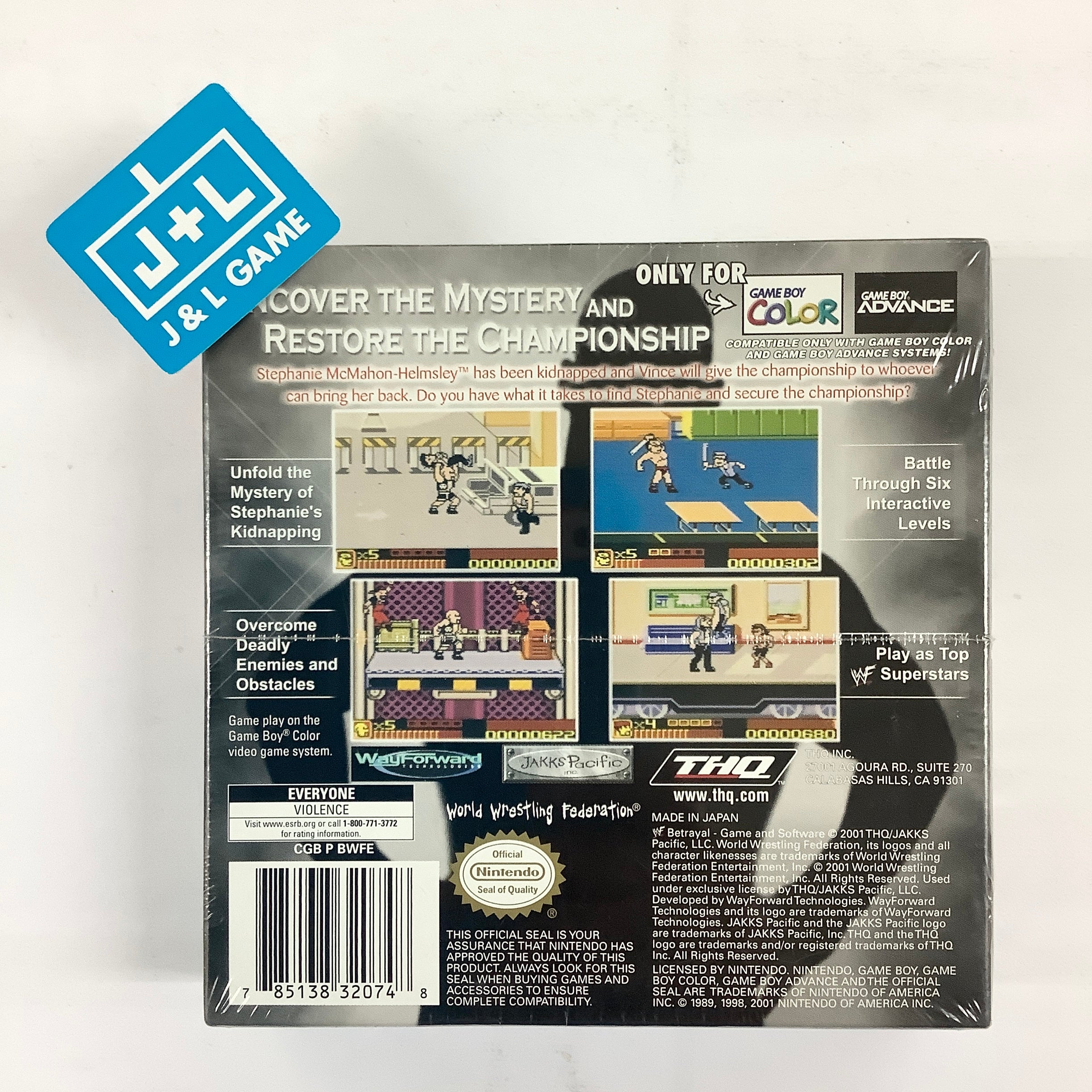 WWF Betrayal - (GBC) Game Boy Color Video Games THQ   