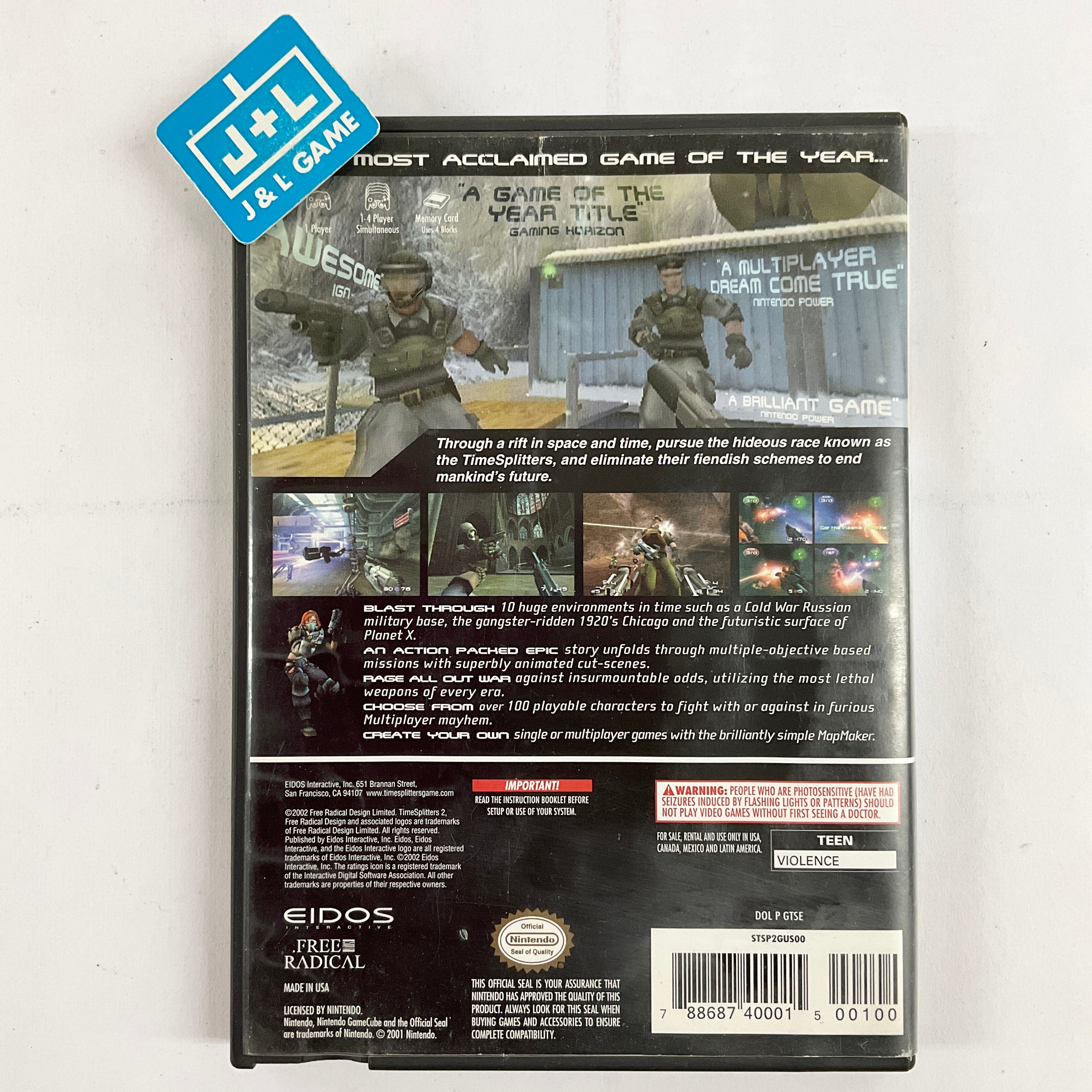TimeSplitters 2 - (GC) GameCube [Pre-Owned] Video Games Eidos Interactive   