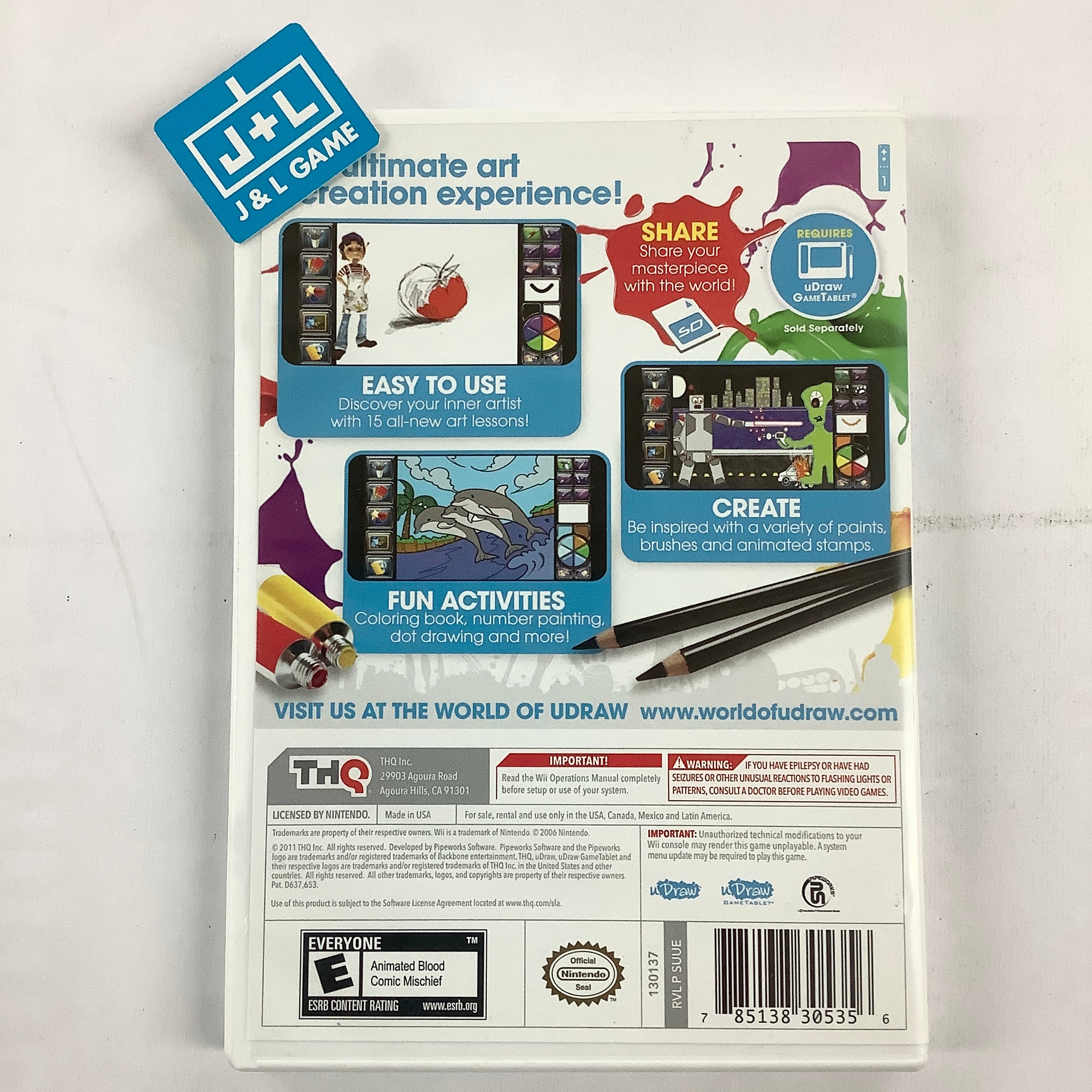 uDraw Studio: Instant Artist - Nintendo Wii [Pre-Owned] Video Games THQ   