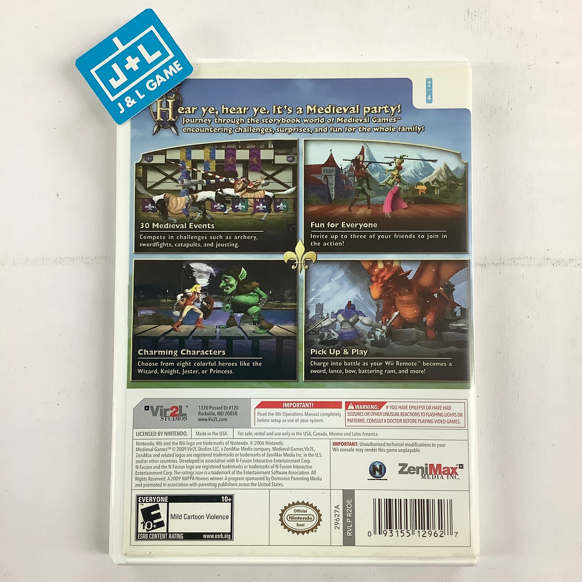 Medieval Games - Nintendo Wii [Pre-Owned] Video Games Vir2L Studios   