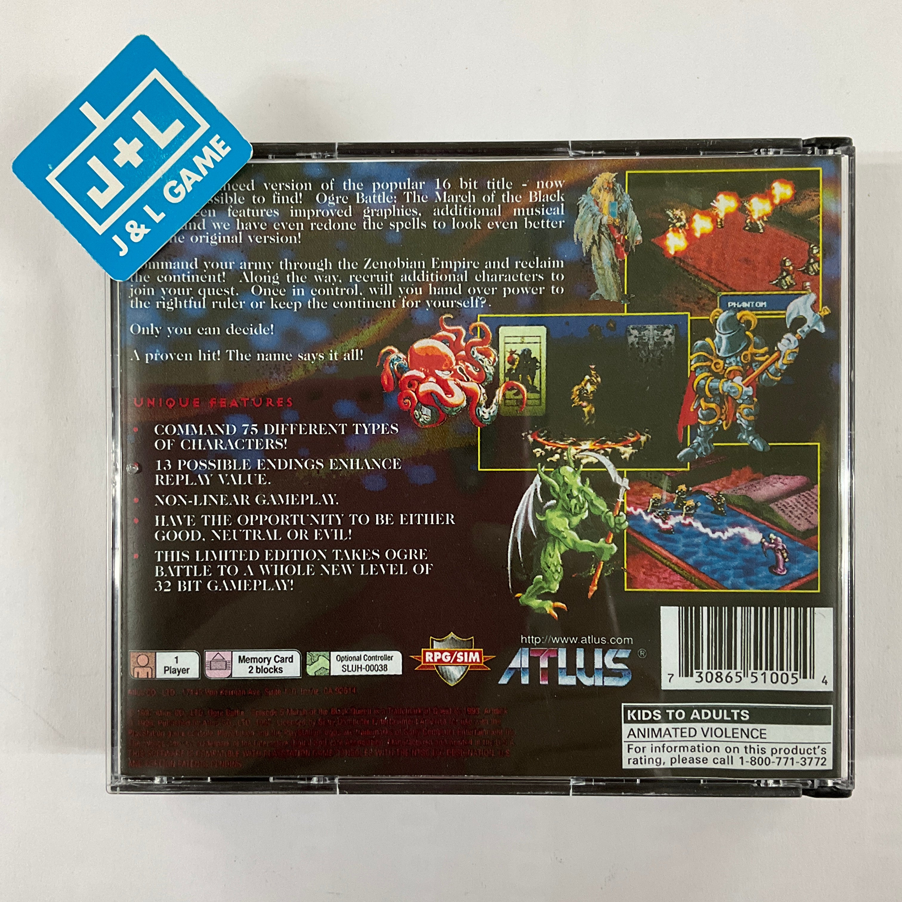 Ogre Battle: The March of the Black Queen - (PS1) PlayStation 1 [Pre-Owned] Video Games Atlus   