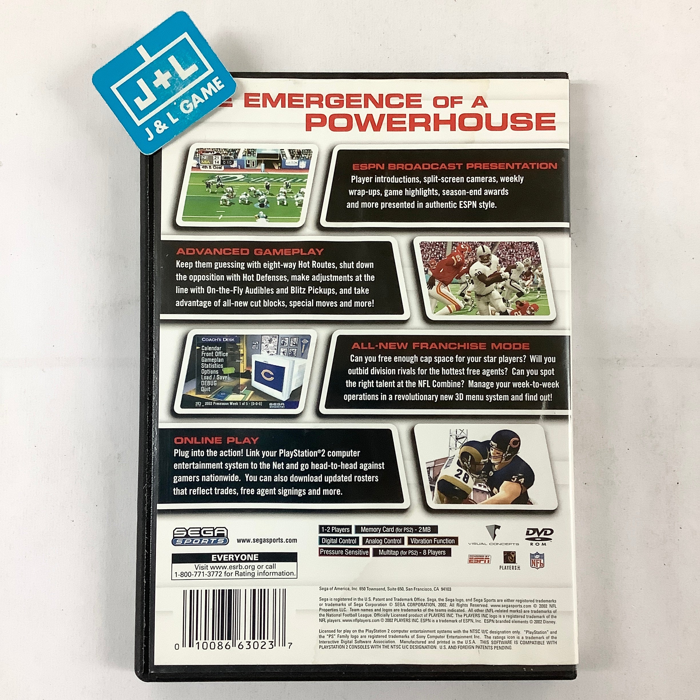 NFL 2K3 - (PS2) PlayStation 2 [Pre-Owned] Video Games Sega   