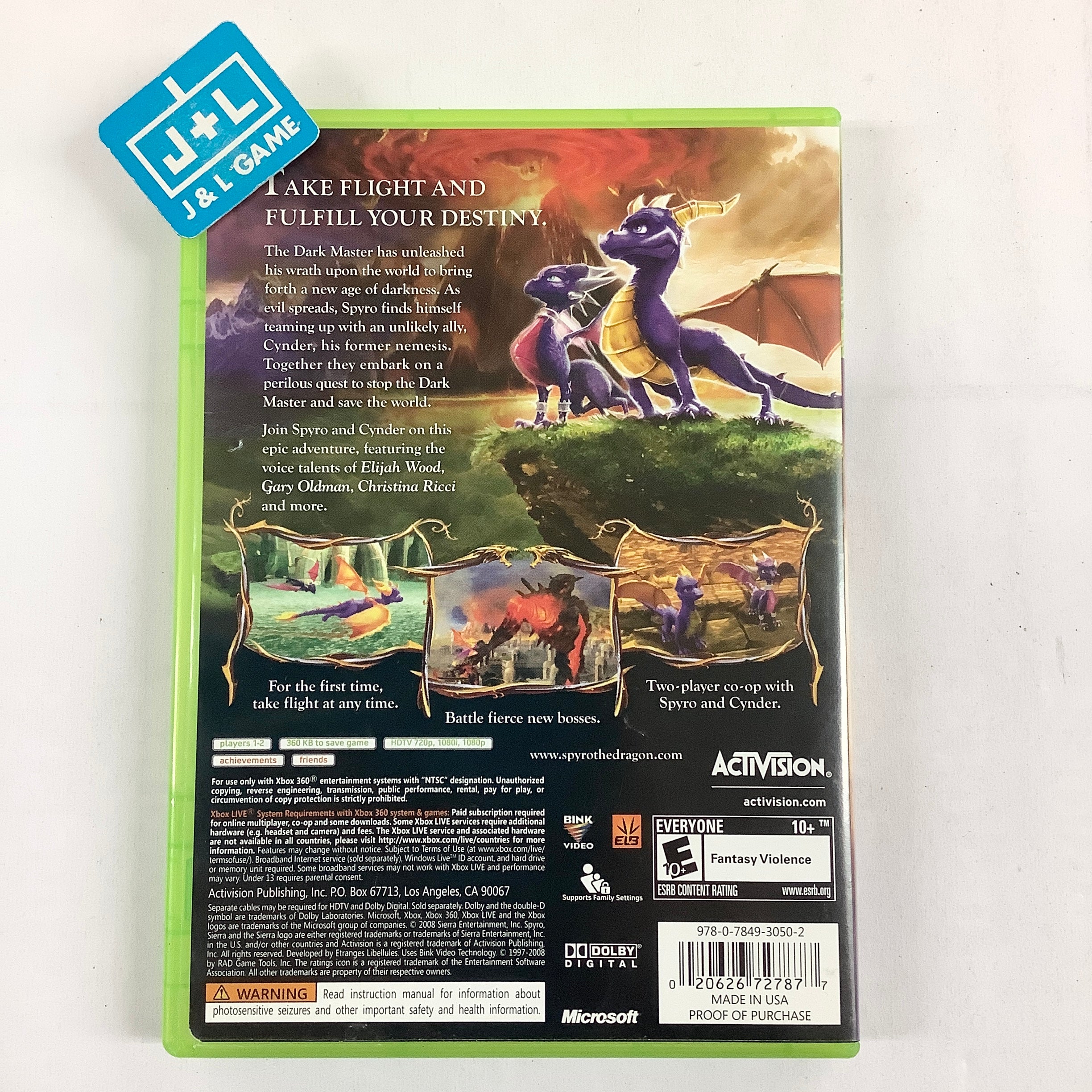 The Legend of Spyro: Dawn of the Dragon - Xbox 360 [Pre-Owned] Video Games Sierra Entertainment   