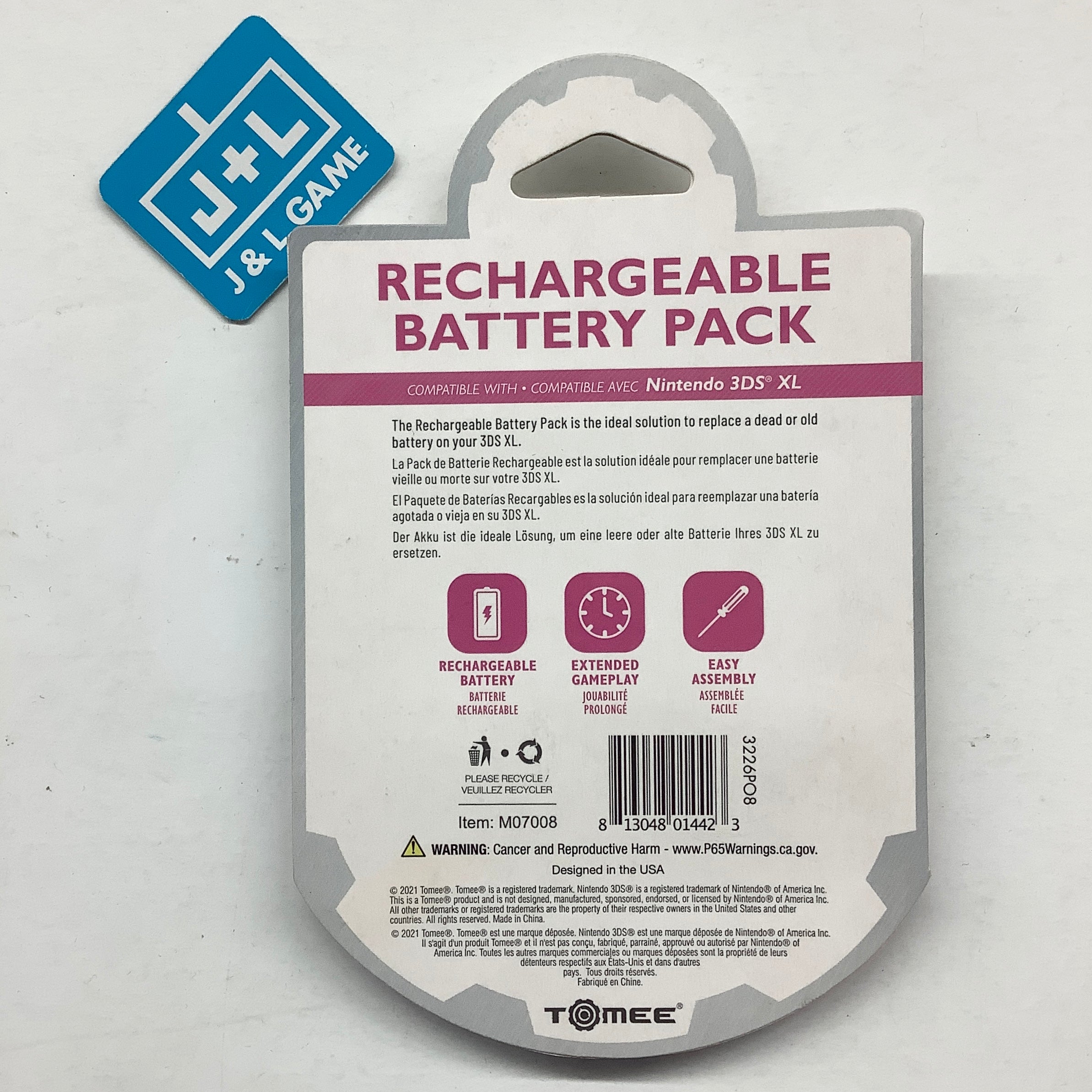 Tomee Rechargeable Battery Pack - Nintendo 3DS Accessories Tomee   
