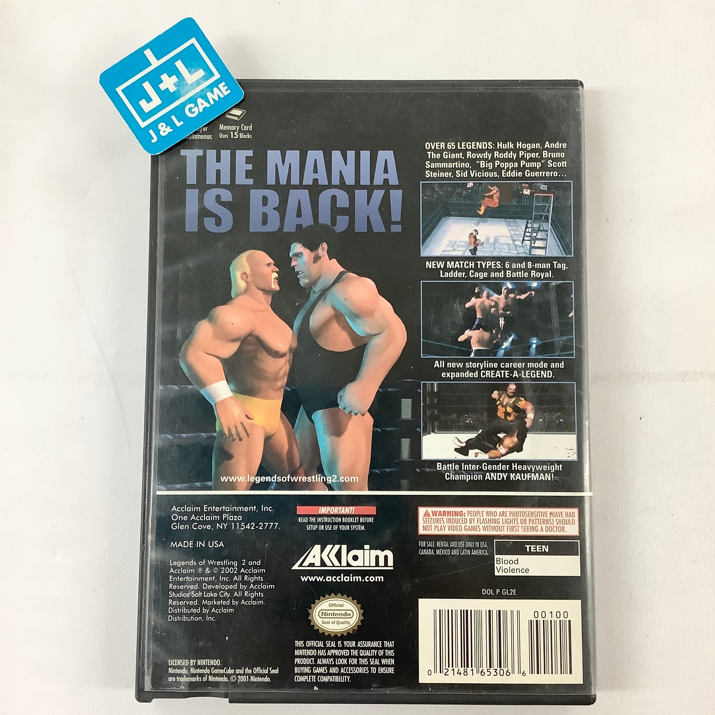 Legends of Wrestling II - (GC) GameCube [Pre-Owned] Video Games Acclaim   