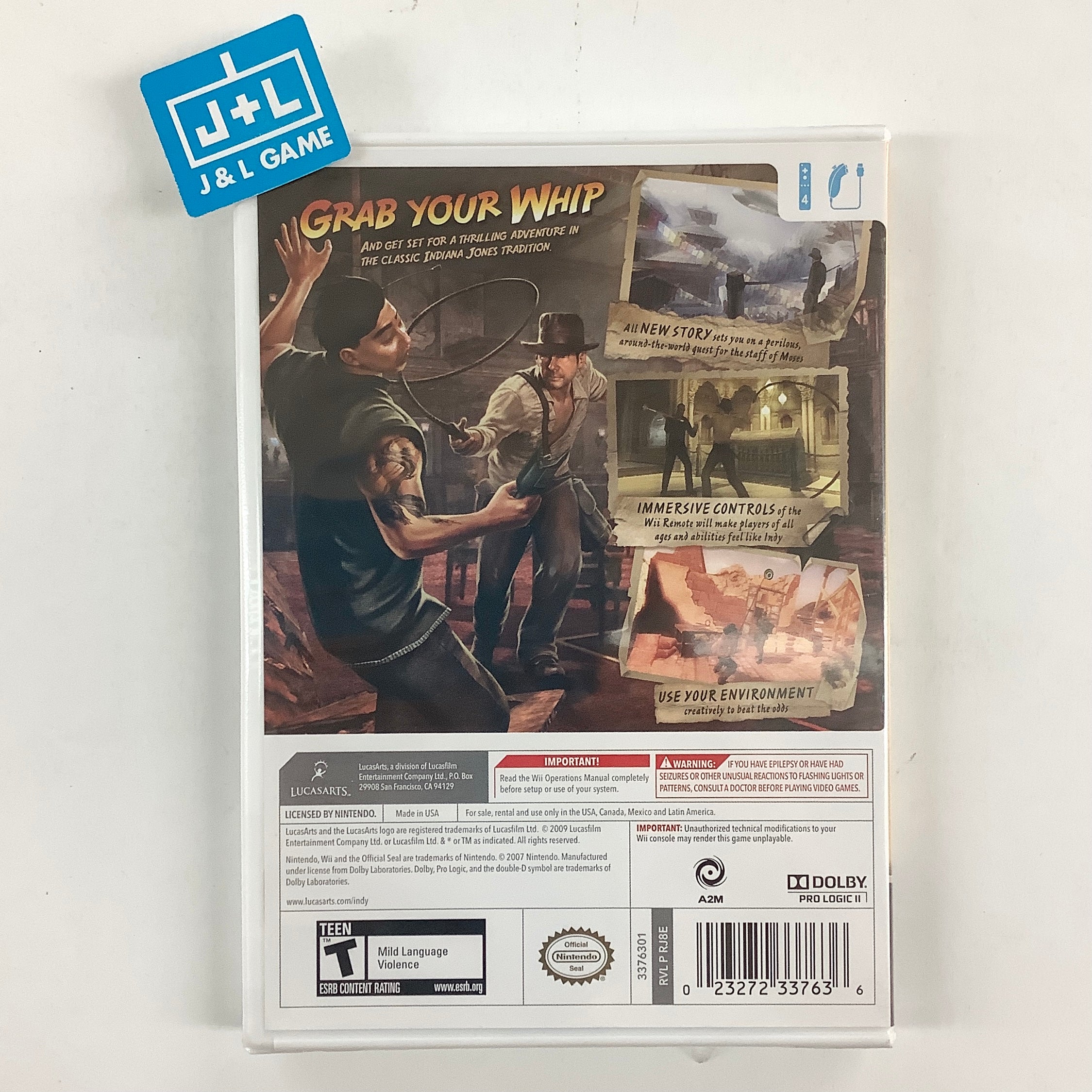 Indiana Jones and the Staff of Kings Nintendo Wii J&L Game