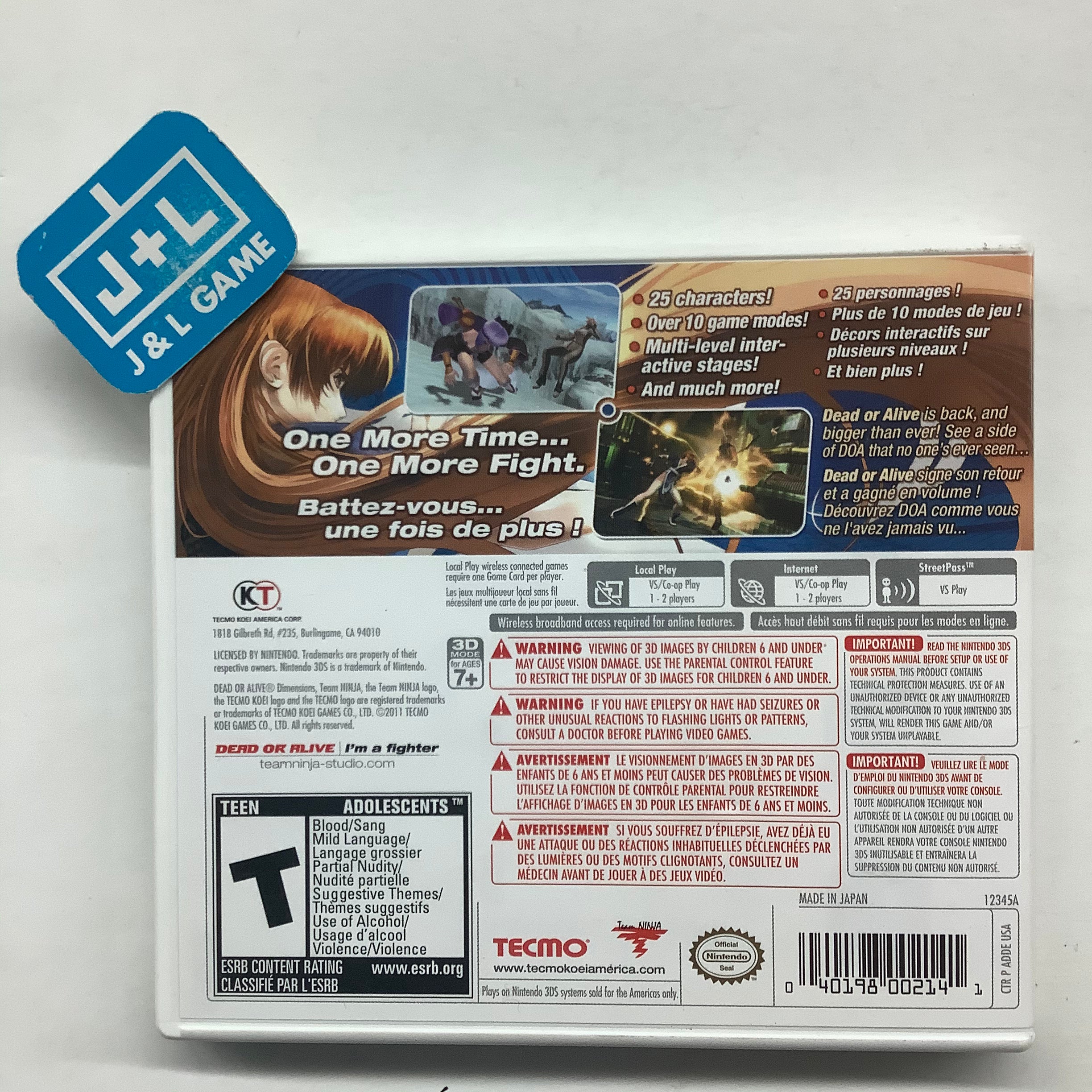 Dead or Alive: Dimensions - Nintendo 3DS [Pre-Owned] Video Games Tecmo Koei Games   