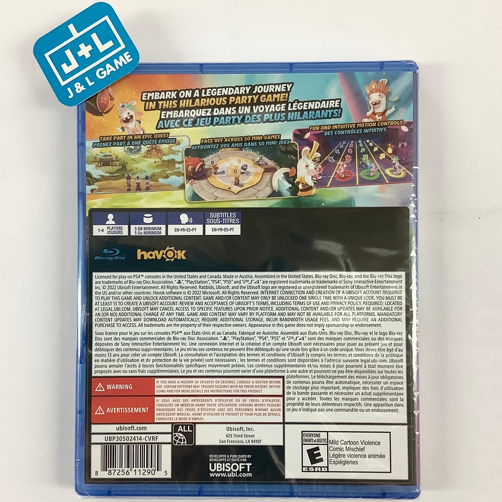 Rabbids: Party of Legends - (PS4) PlayStation 4 Video Games Ubisoft   