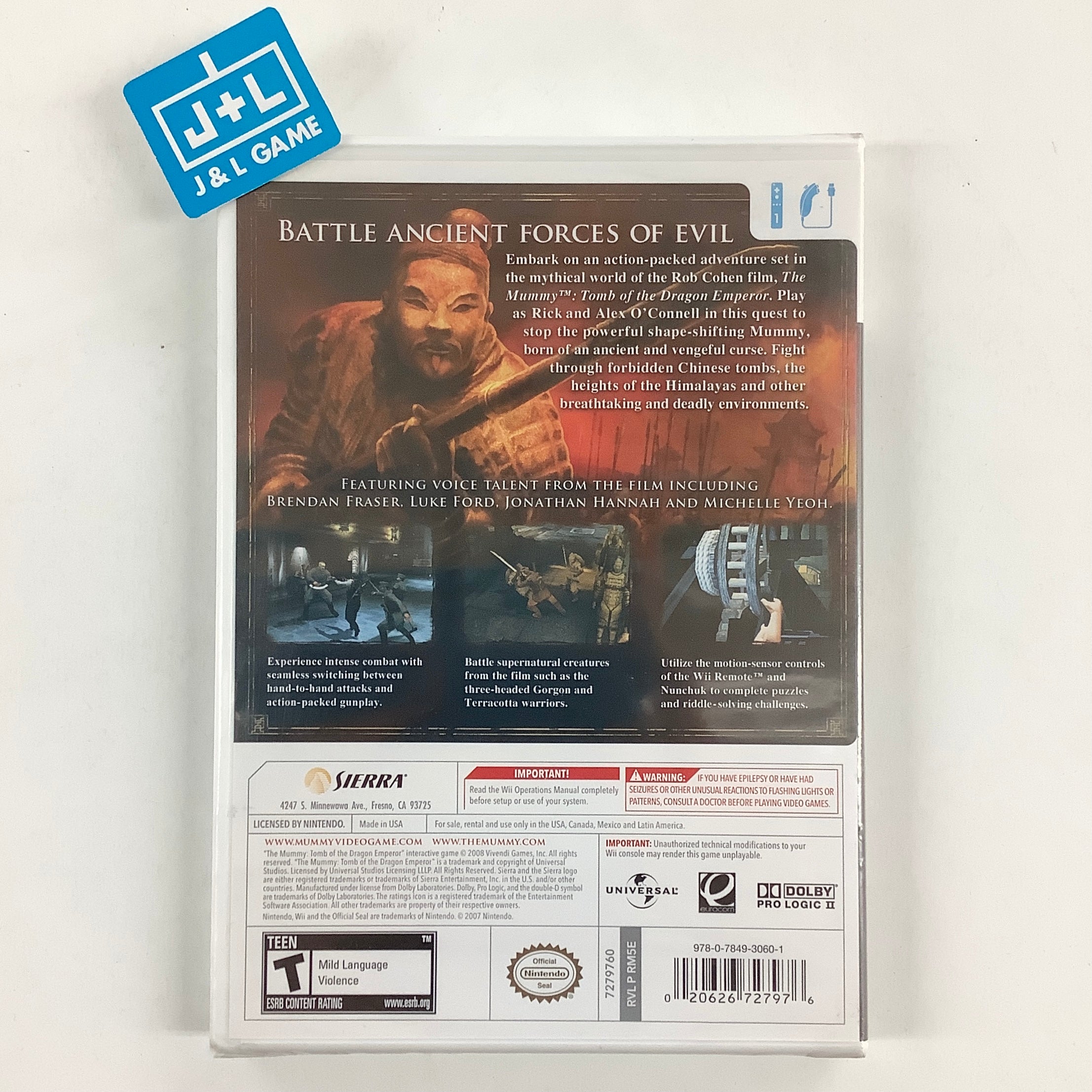 The Mummy: Tomb of the Dragon Emperor - Nintendo Wii Video Games Sierra Entertainment   