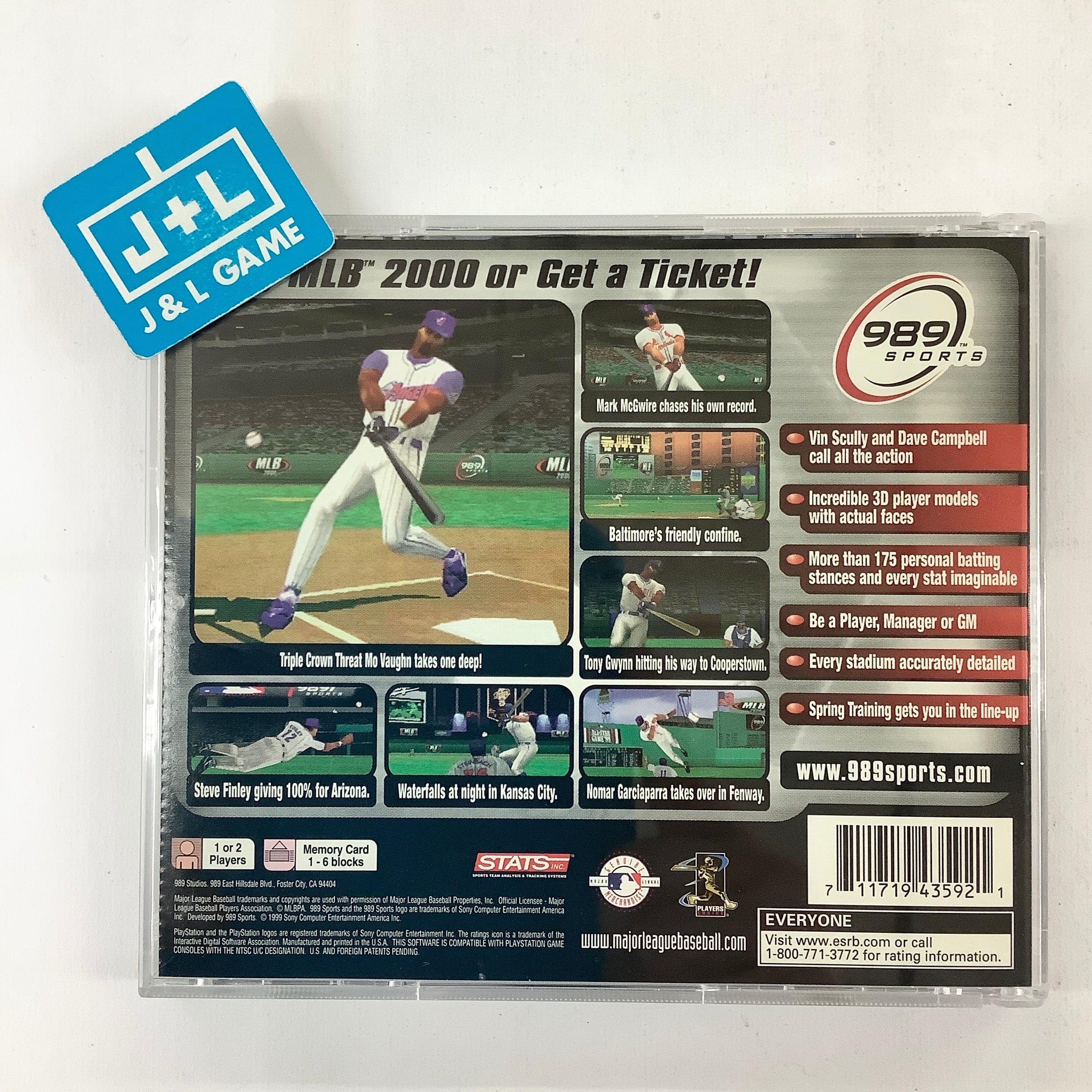 MLB 2000 - (PS1) PlayStation 1 [Pre-Owned] Video Games SCEA   