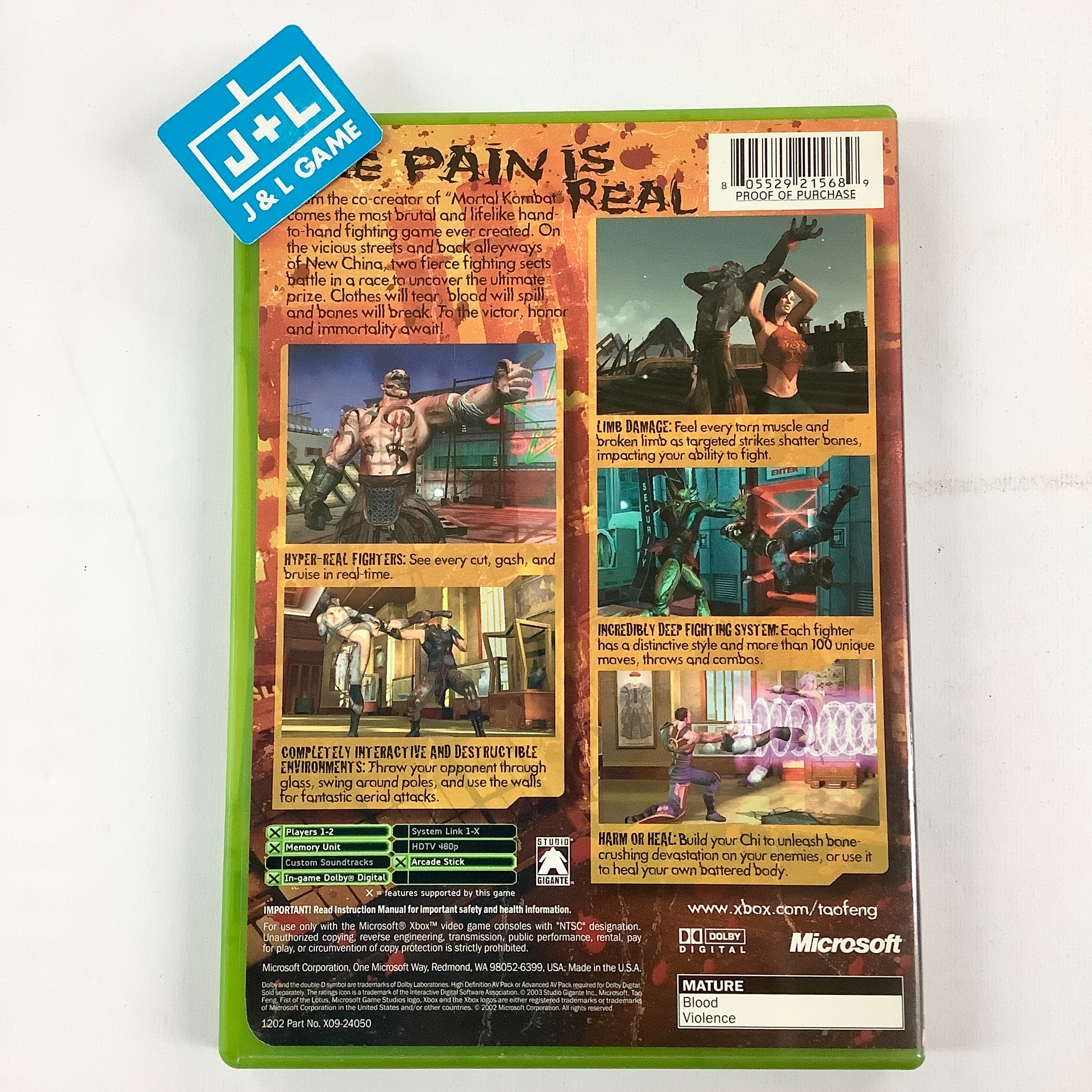 Tao Feng: Fist of the Lotus - (XB) Xbox [Pre-Owned] Video Games Microsoft Game Studios   