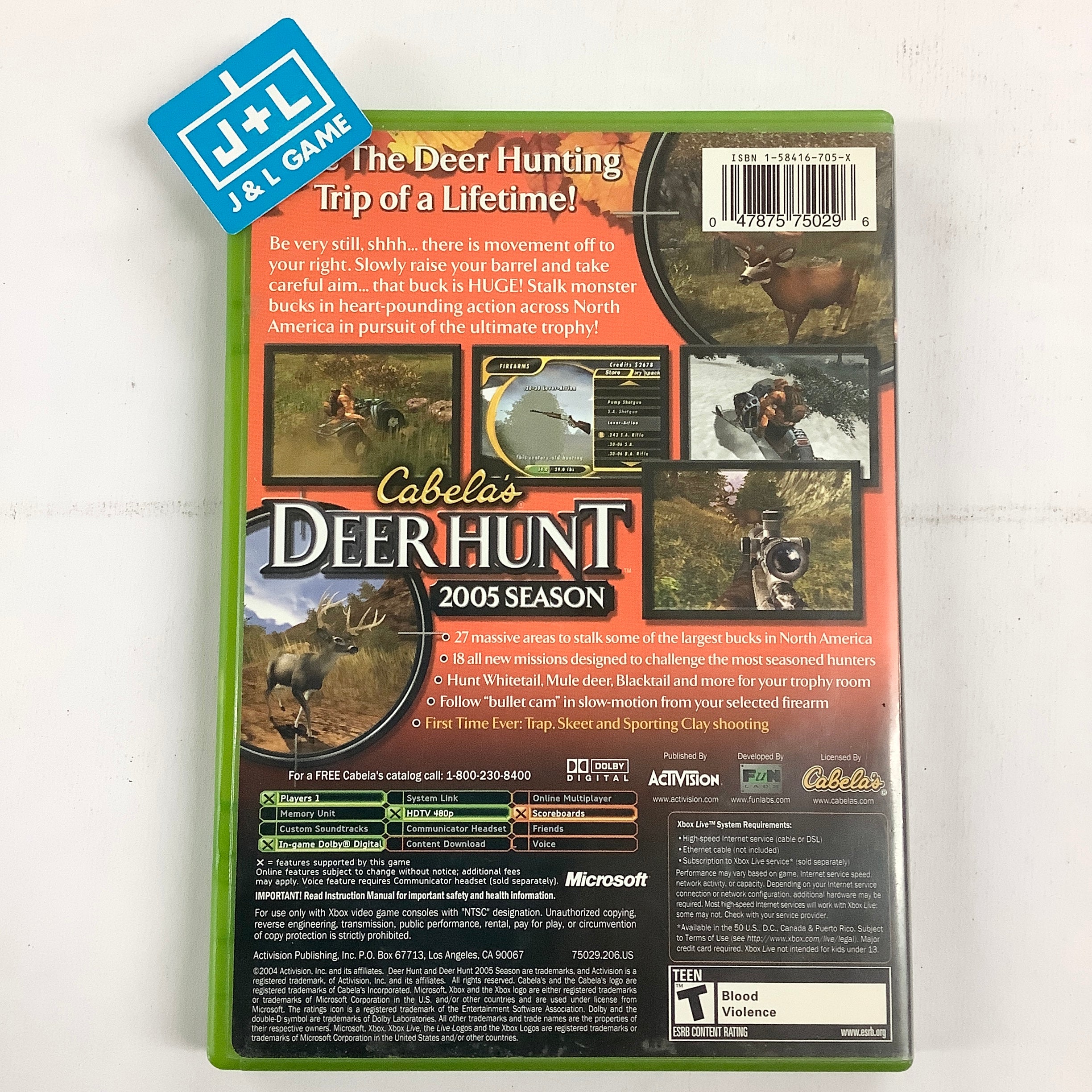 Cabela's Deer Hunt 2005 Season - (XB) Xbox [Pre-Owned] Video Games Activision   