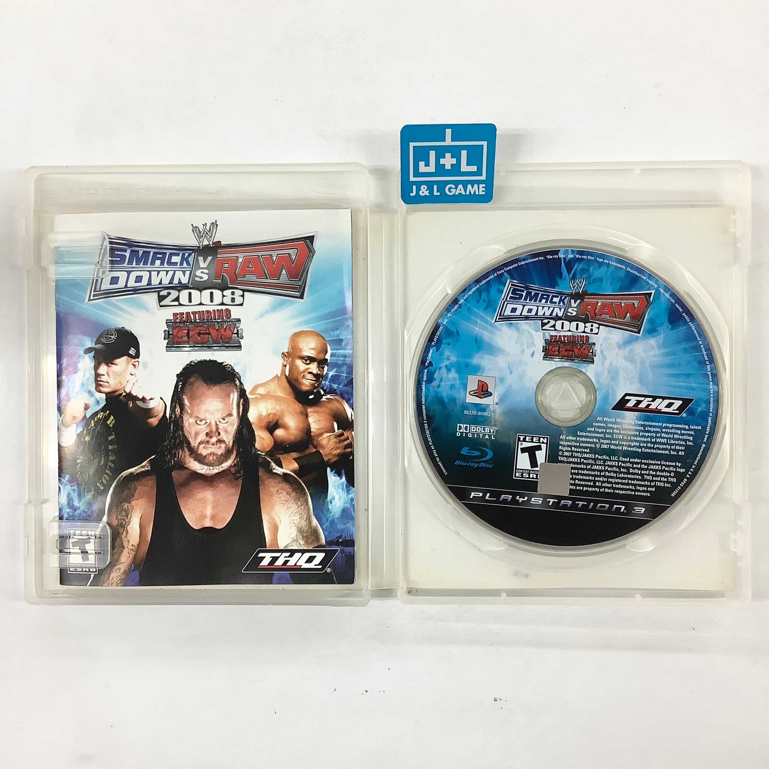 WWE SmackDown vs. Raw 2008 - (PS3) PlayStation 3 [Pre-Owned] Video Games THQ PRE-OWNED GAME DISC WITH GAME CASE AND GAME MANUAL  