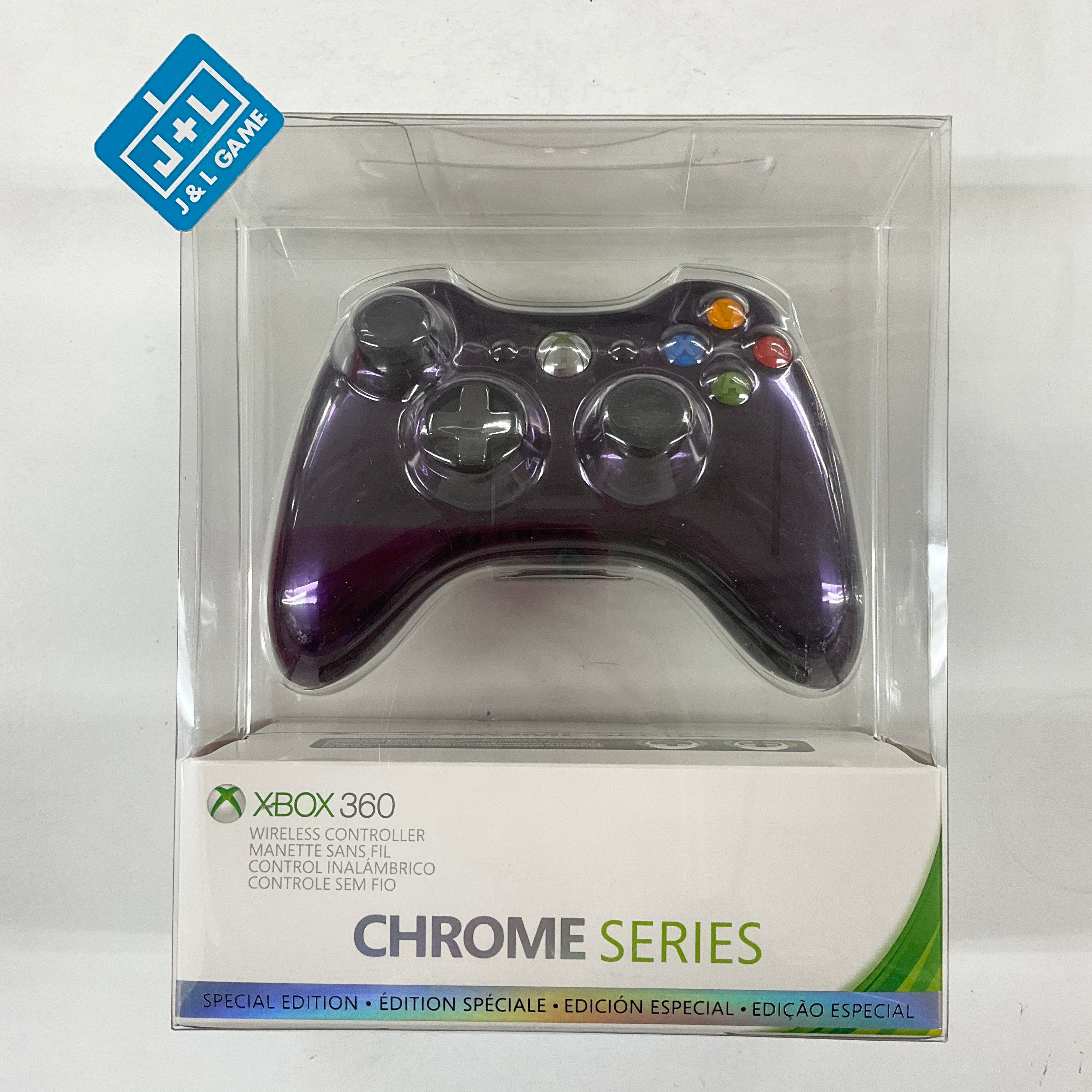 Microsoft Xbox 360 Chrome Series Wireless Controller (Purple) - Xbox 360 Accessories Microsoft   