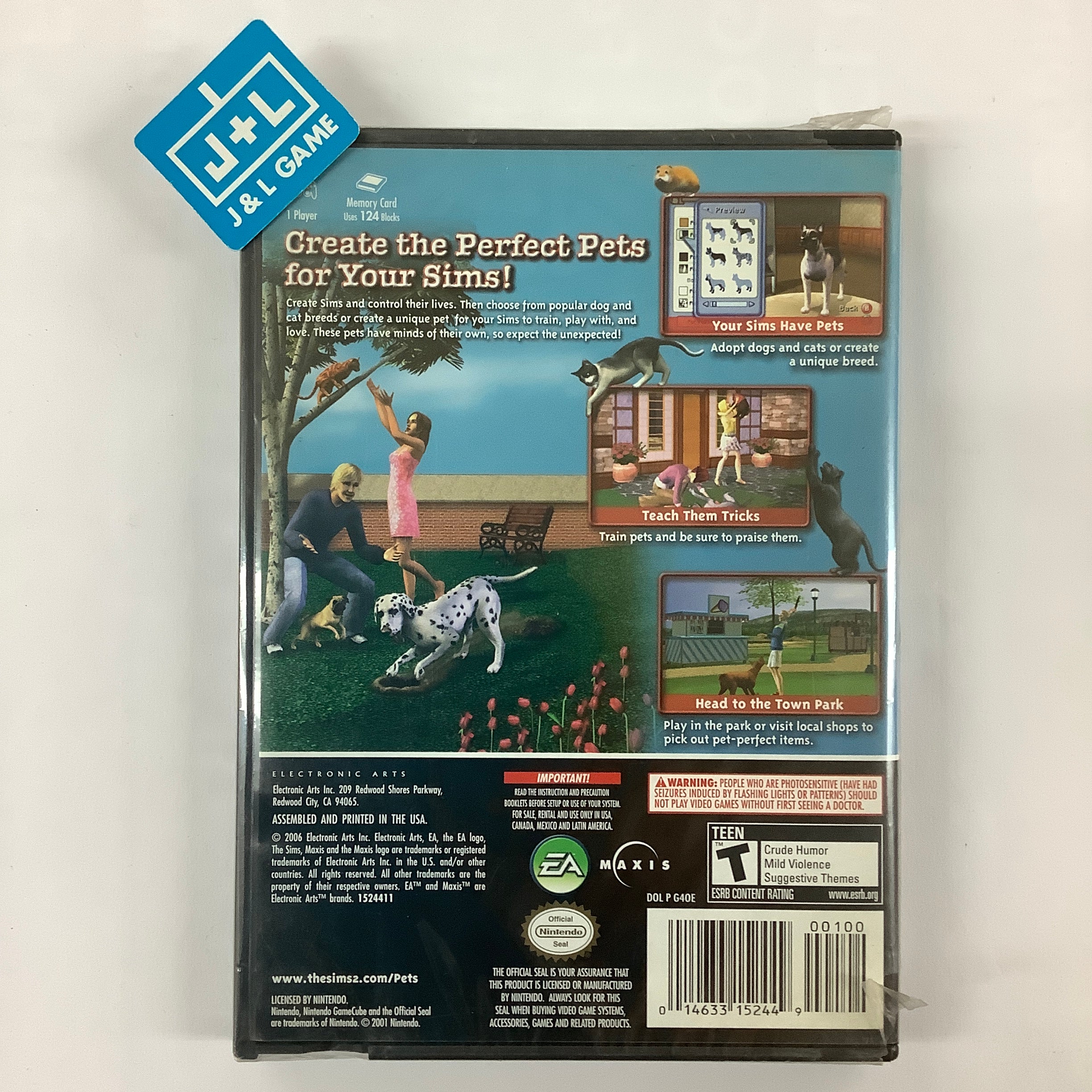 The Sims 2: Pets (GC) GameCube J&L Game - Main Image