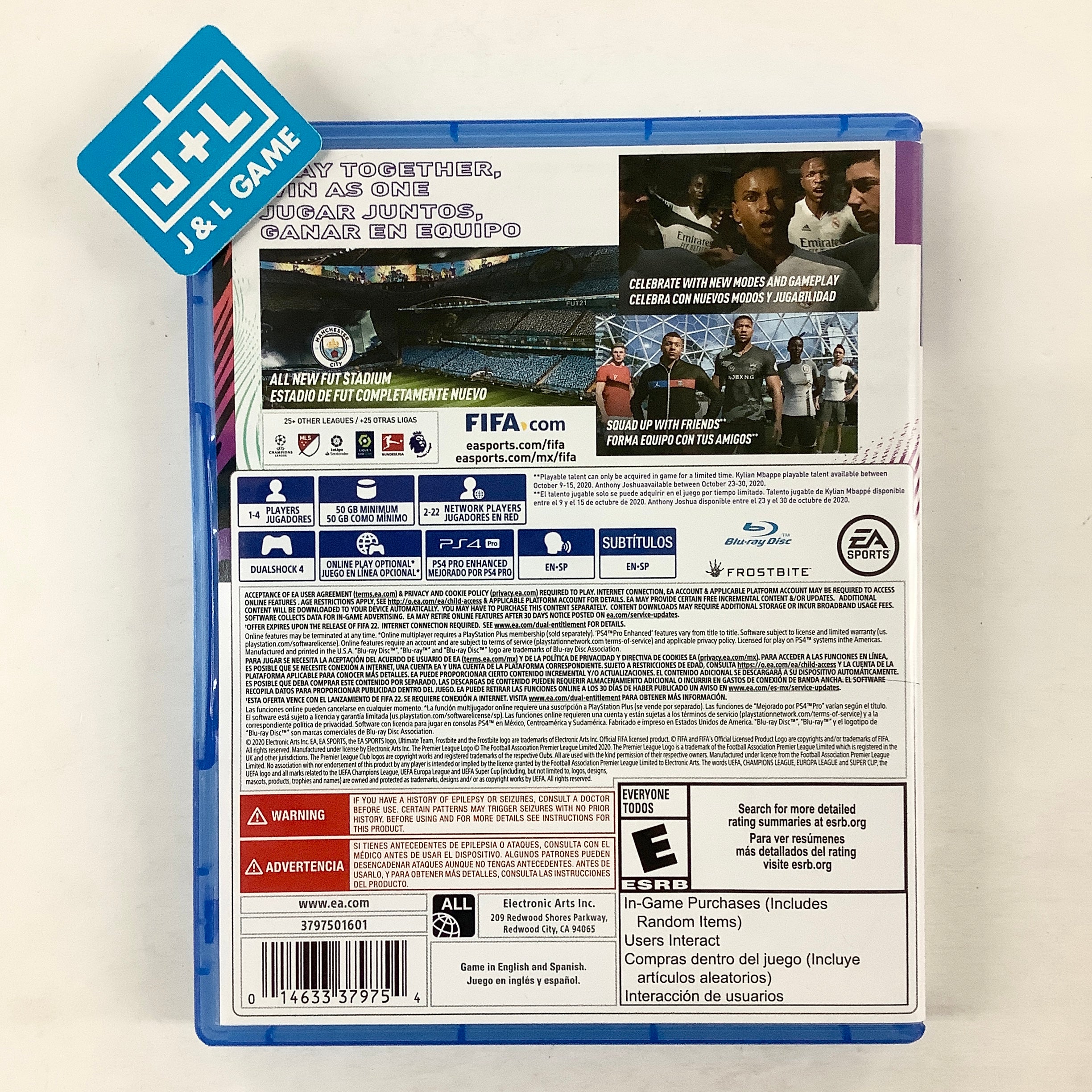 FIFA 21 - (PS4) PlayStation 4 [Pre-Owned] Video Games Electronic Arts   