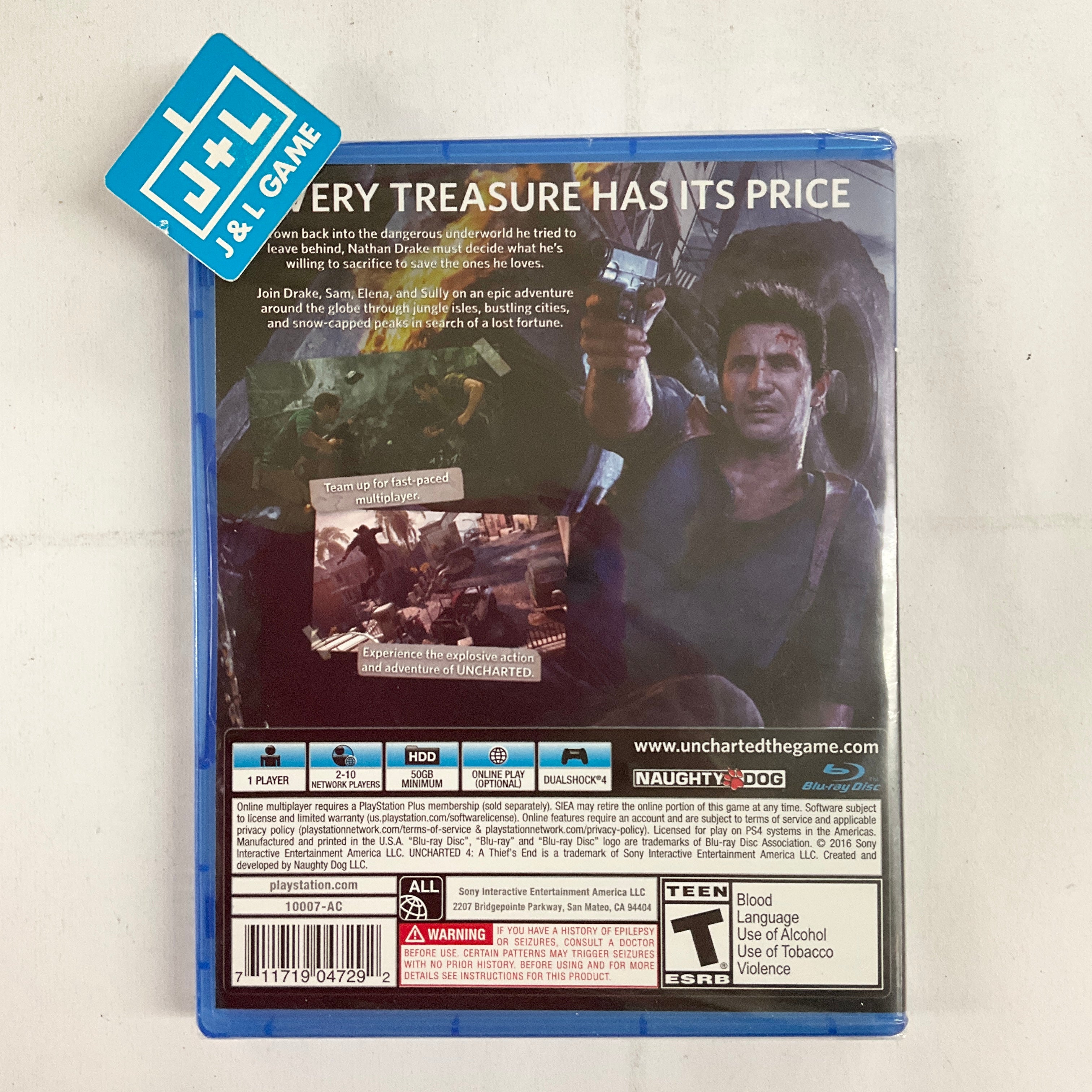 Uncharted 4: A Thief's End - (PS4) PlayStation 4 Video Games SCEA   