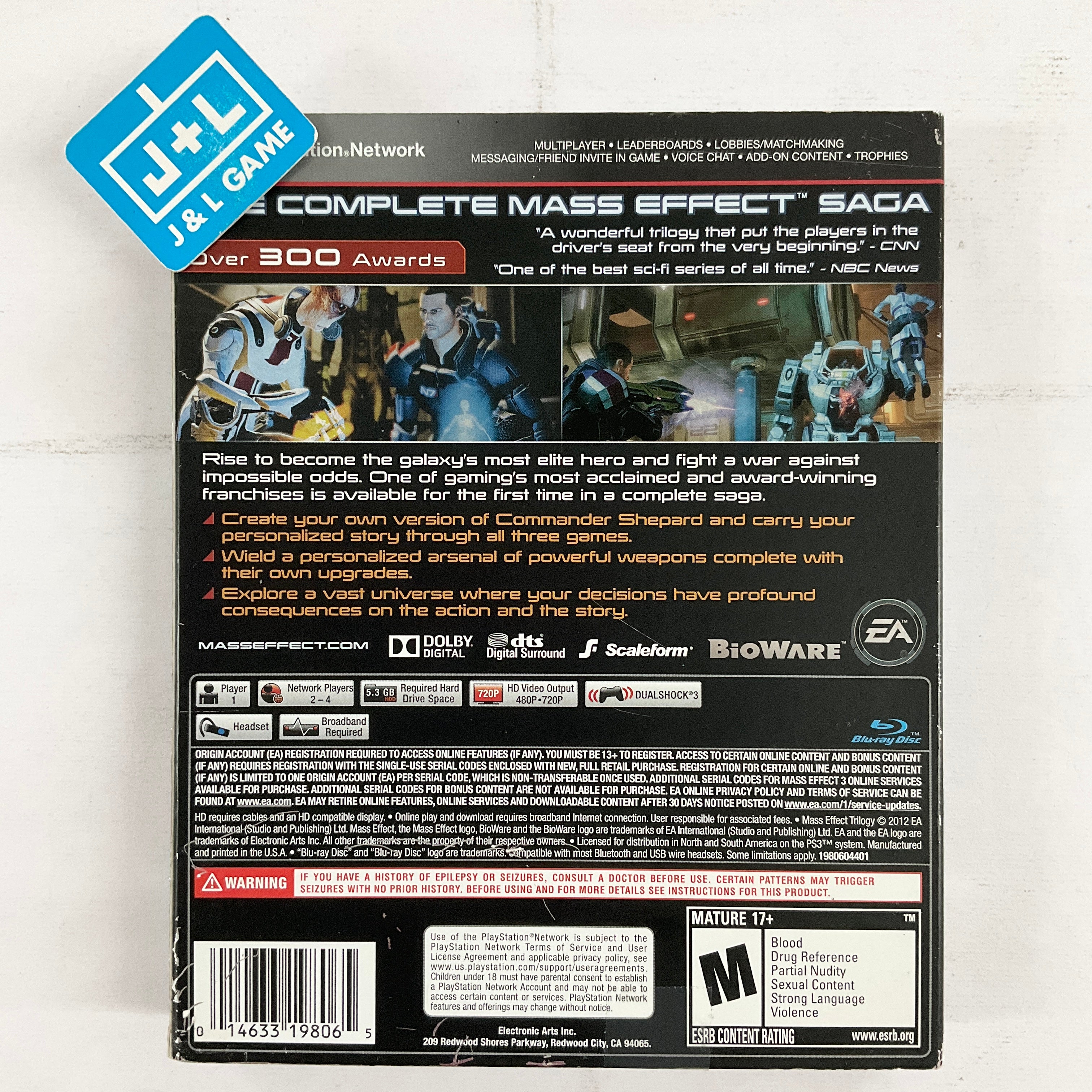 Mass Effect Trilogy - (PS3) PlayStation 3 [Pre-Owned] Video Games Electronic Arts   