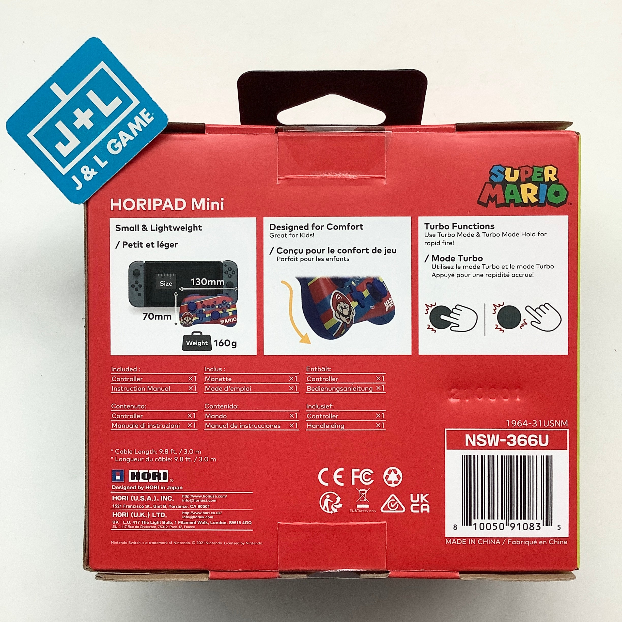 HORI Nintendo Switch HORIPAD Mini (Mario) - (NSW) Nintendo Switch Accessories HORI   