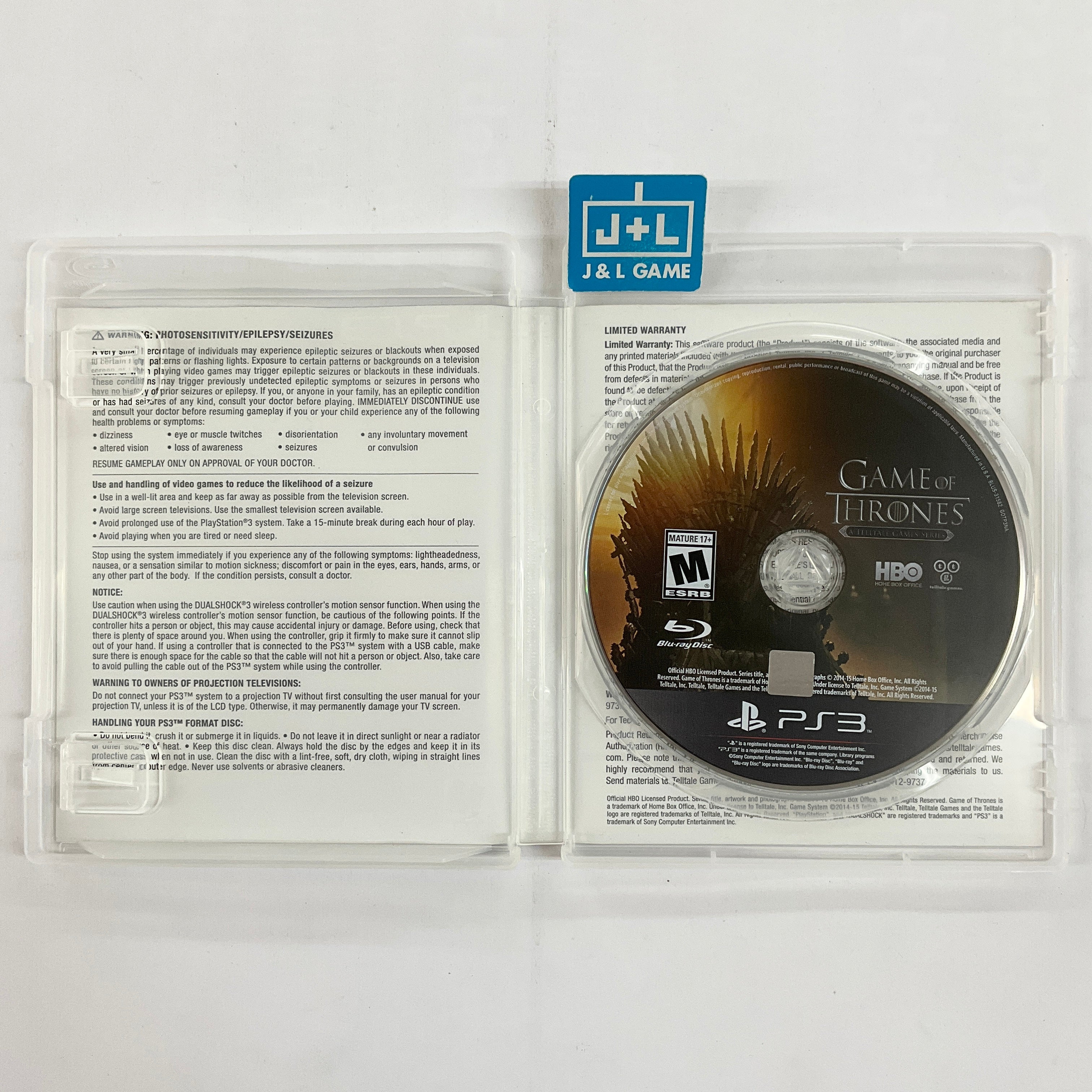 Game of Thrones - A Telltale Games Series - (PS3) PlayStation 3 [Pre-Owned] Video Games Telltale Games   