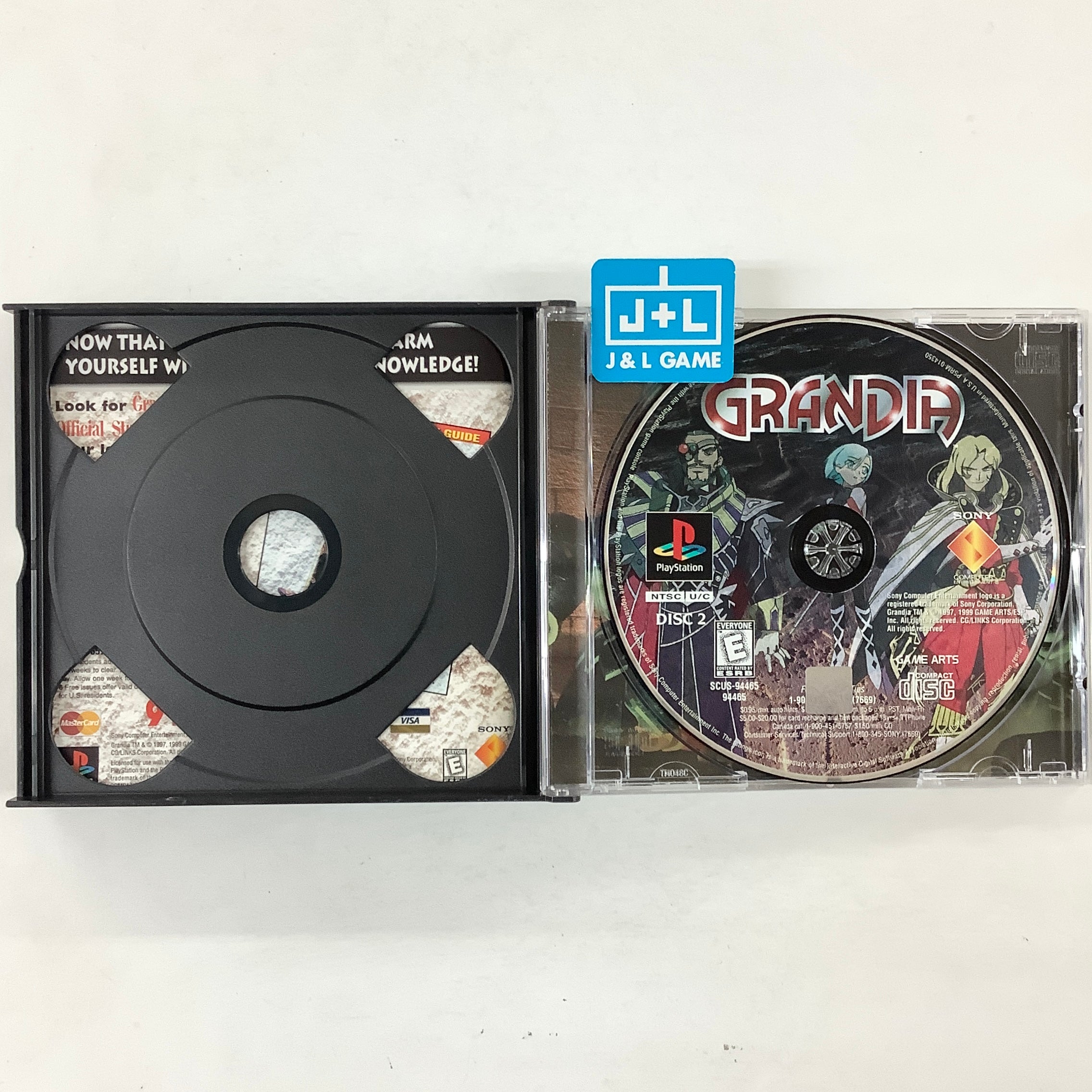 GRANDIA sur Playstation 1 PS1 - Version PAL FR Complet - Bon état - 2 CD - Jeux vidéo GRANDIA sur Playstation 1 PS1 - Version PAL FR Complet - Bon état - 2 CD - Jeux vidéo