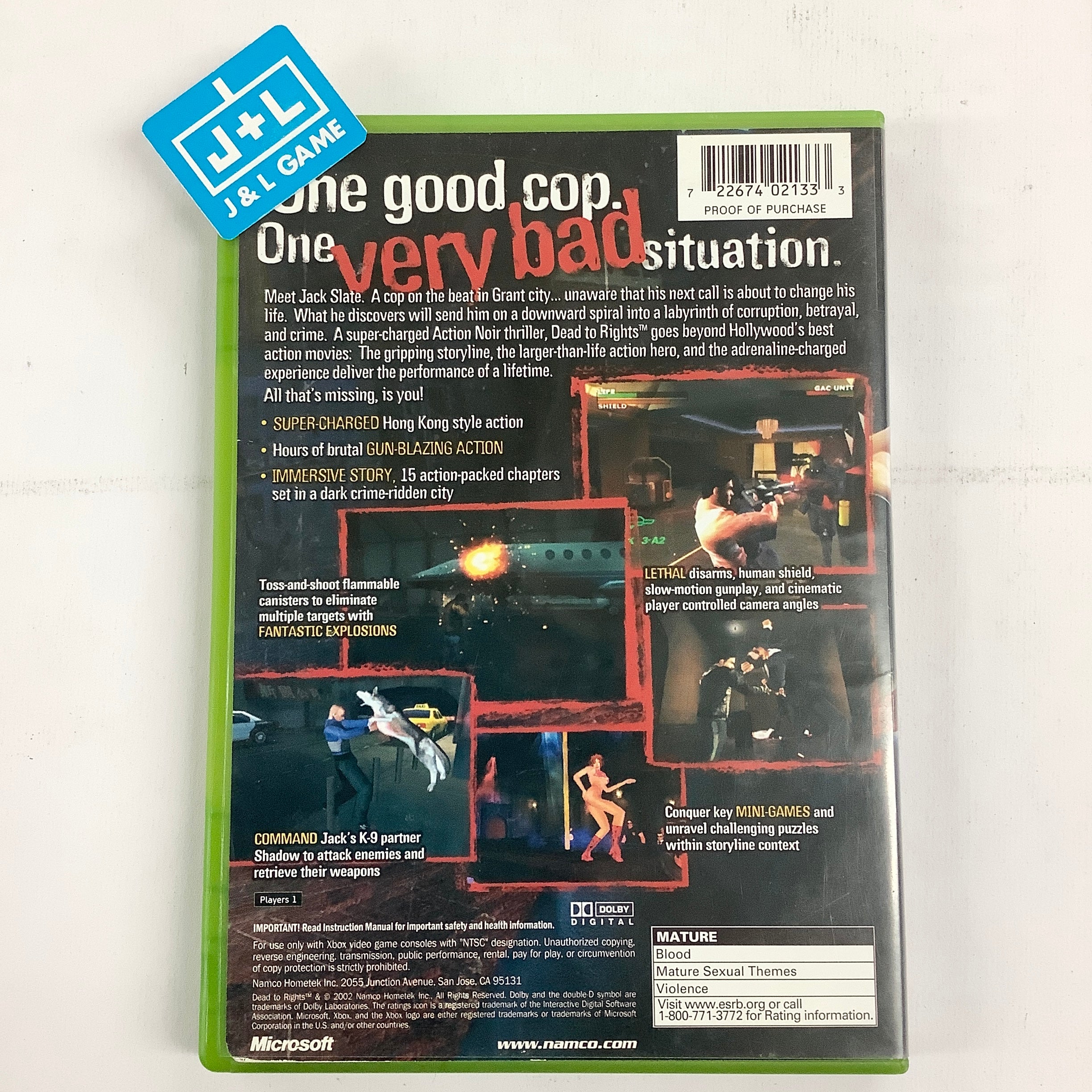 Dead to Rights - (XB) Xbox [Pre-Owned] Video Games Namco   
