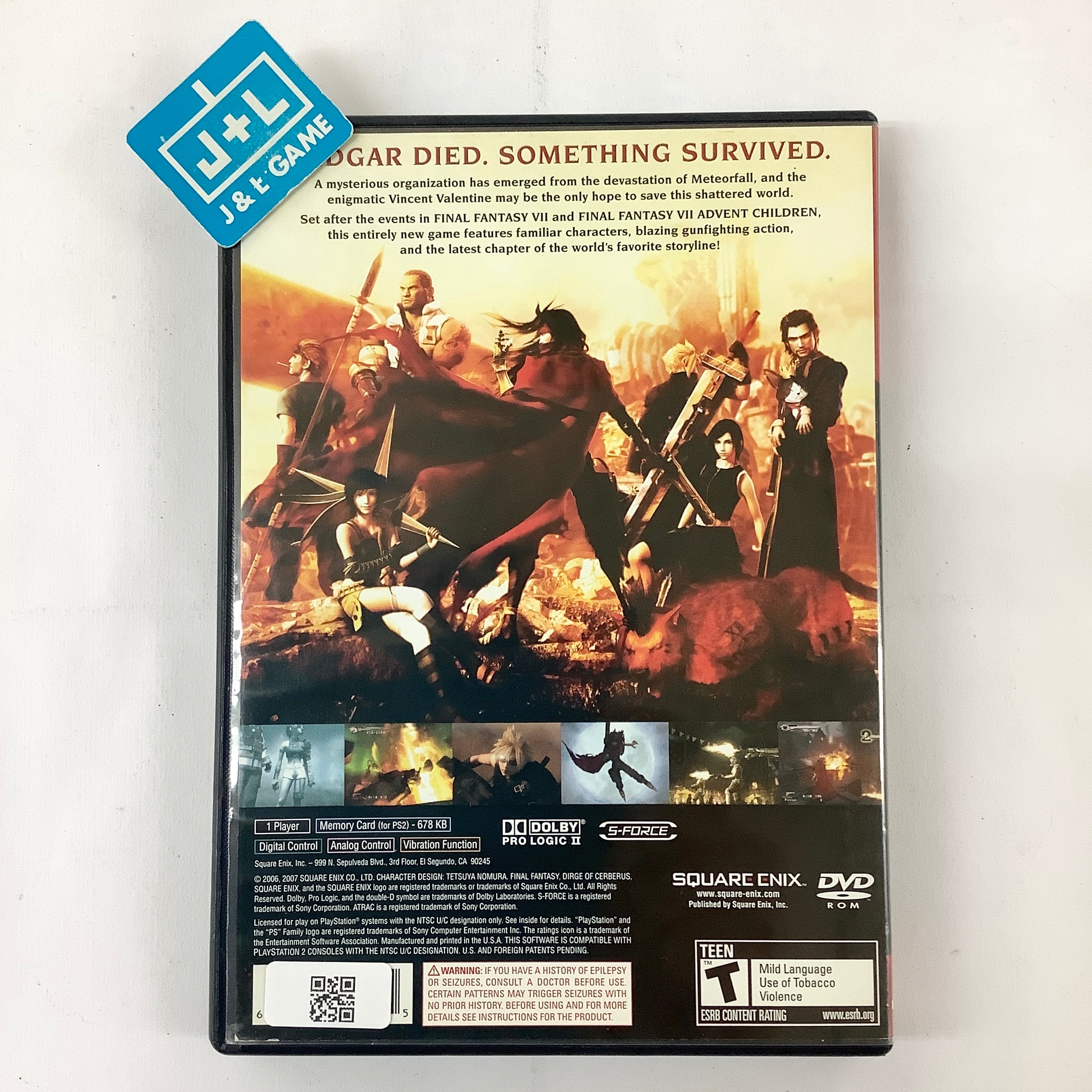 Dirge of Cerberus: Final Fantasy VII (Greatest Hits) - (PS2) PlayStation 2 [Pre-Owned] Video Games Square Enix   