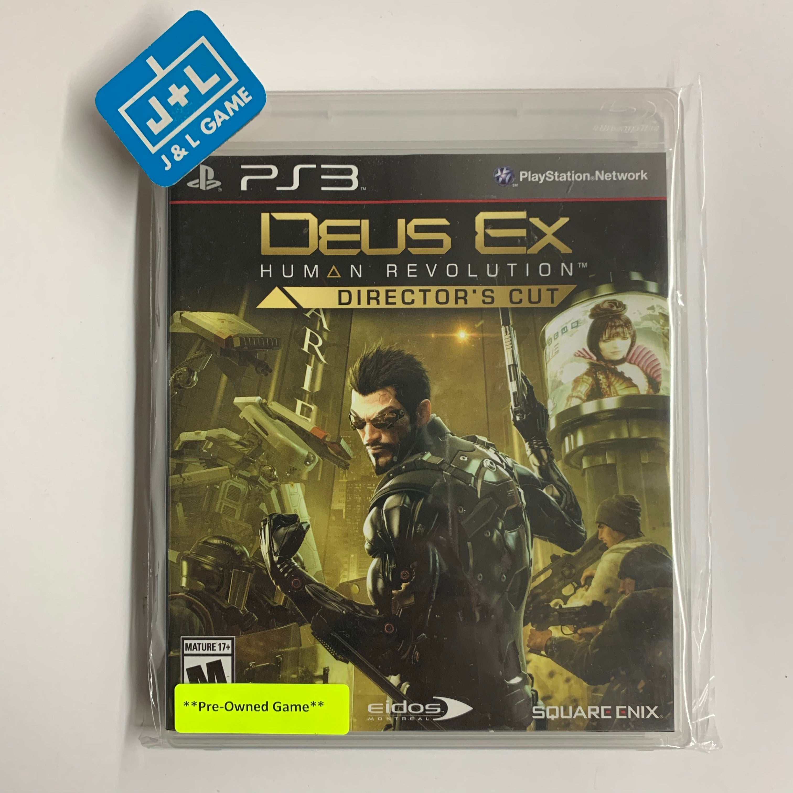 Deus Ex: Human Revolution Director's Cut - PlayStation 3 [Pre-Owned] Video Games Square Enix   