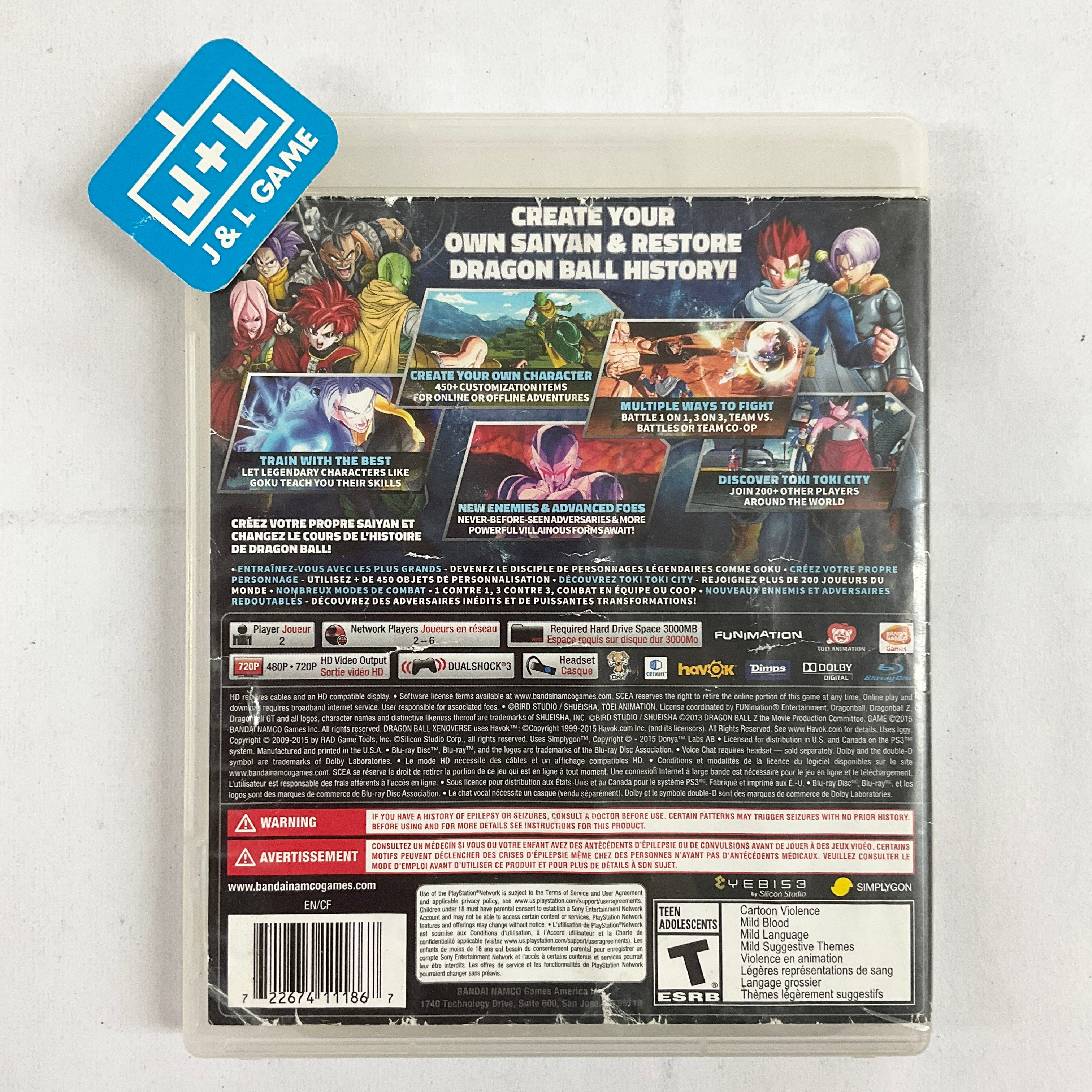 Dragon Ball: Xenoverse - (PS3) PlayStation 3 [Pre-Owned] Video Games BANDAI NAMCO Entertainment   