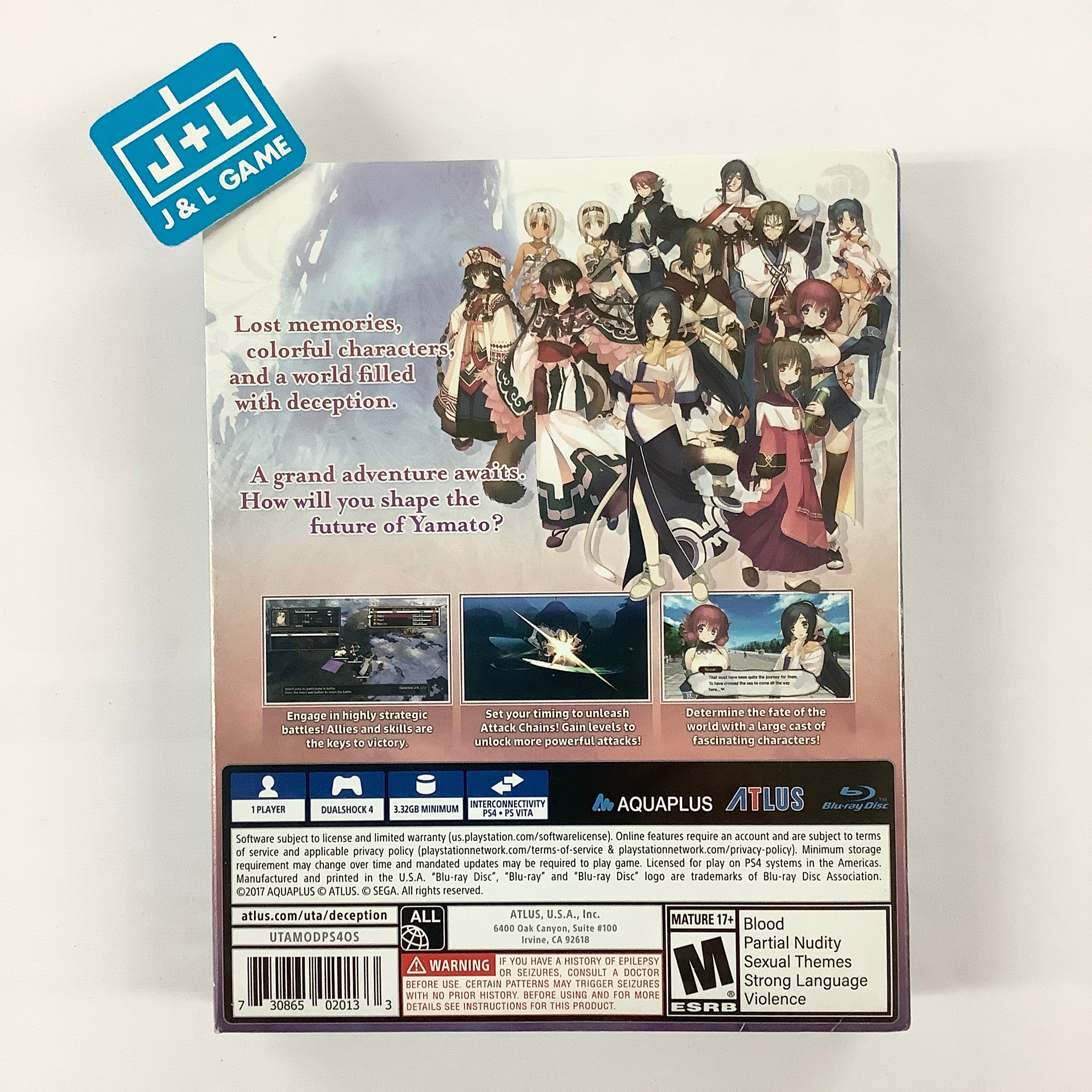 Utawarerumono: Mask of Deception (Launch Edition) - (PS4) PlayStation 4 Video Games Aqua Plus   