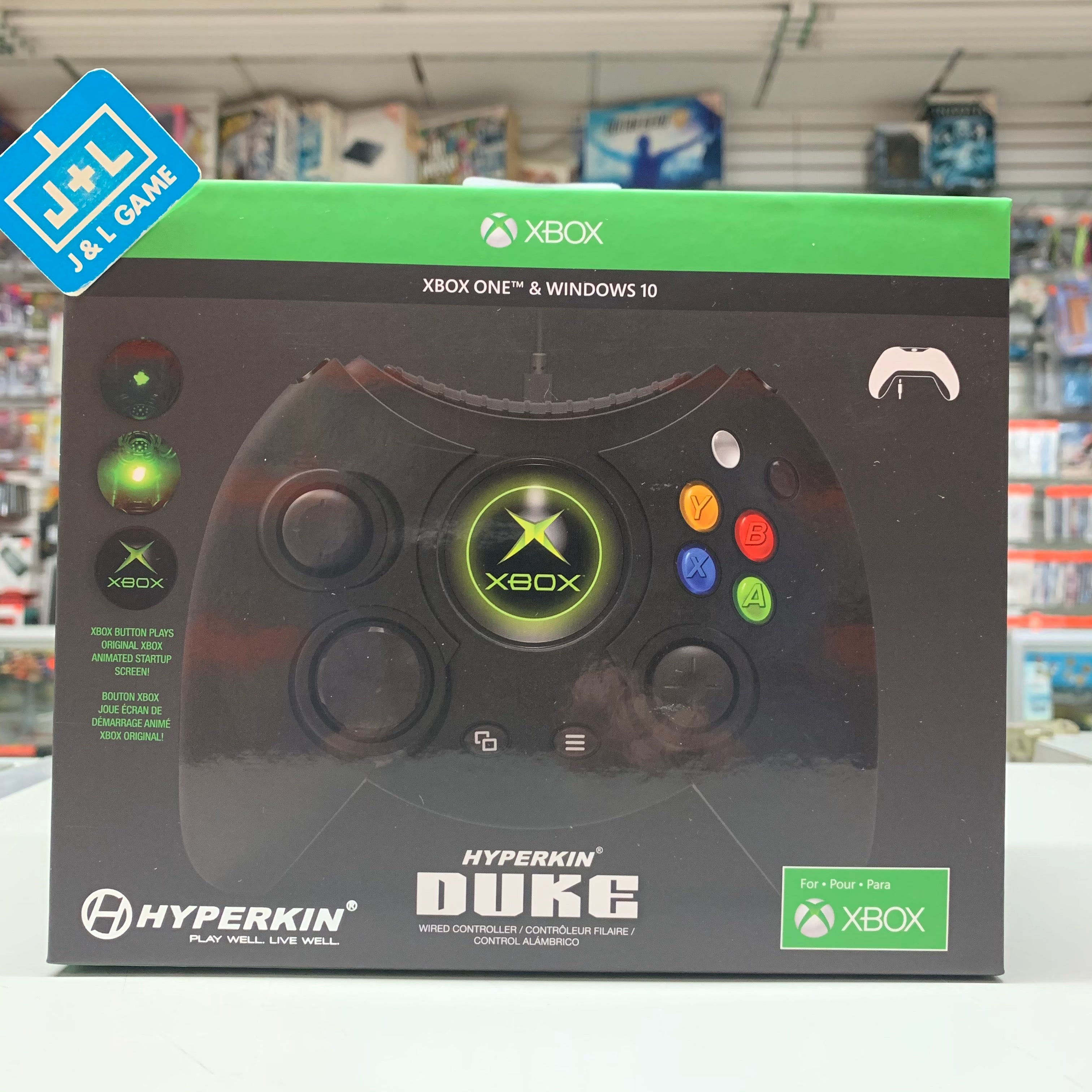 Hyperkin Duke Wired Controller for Xbox One/ Windows 10 PC (Black) - Xbox One Accessories Hyperkin   