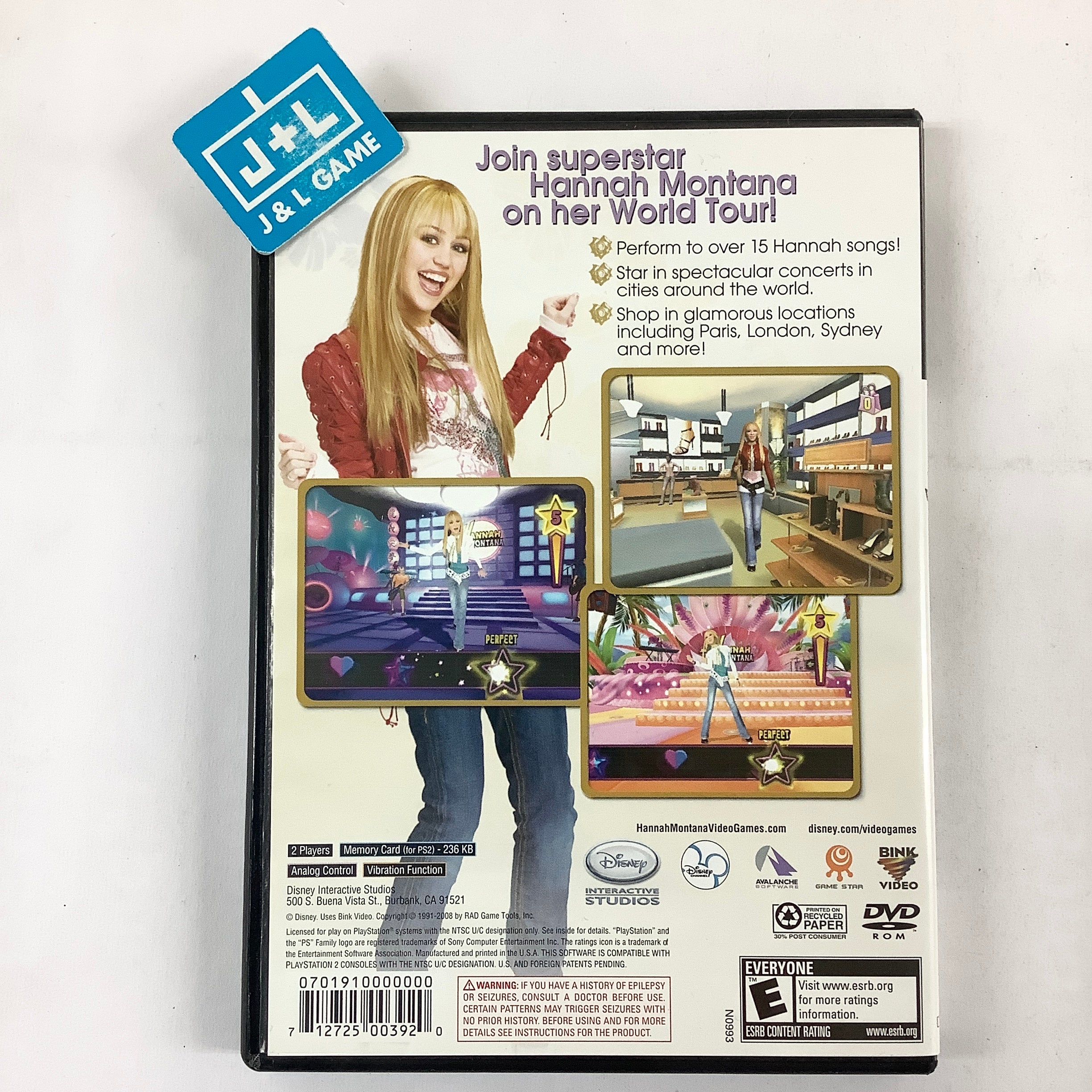 Hannah Montana: Spotlight World Tour - (PS2) PlayStation 2 [Pre-Owned] Video Games Disney Interactive Studios   