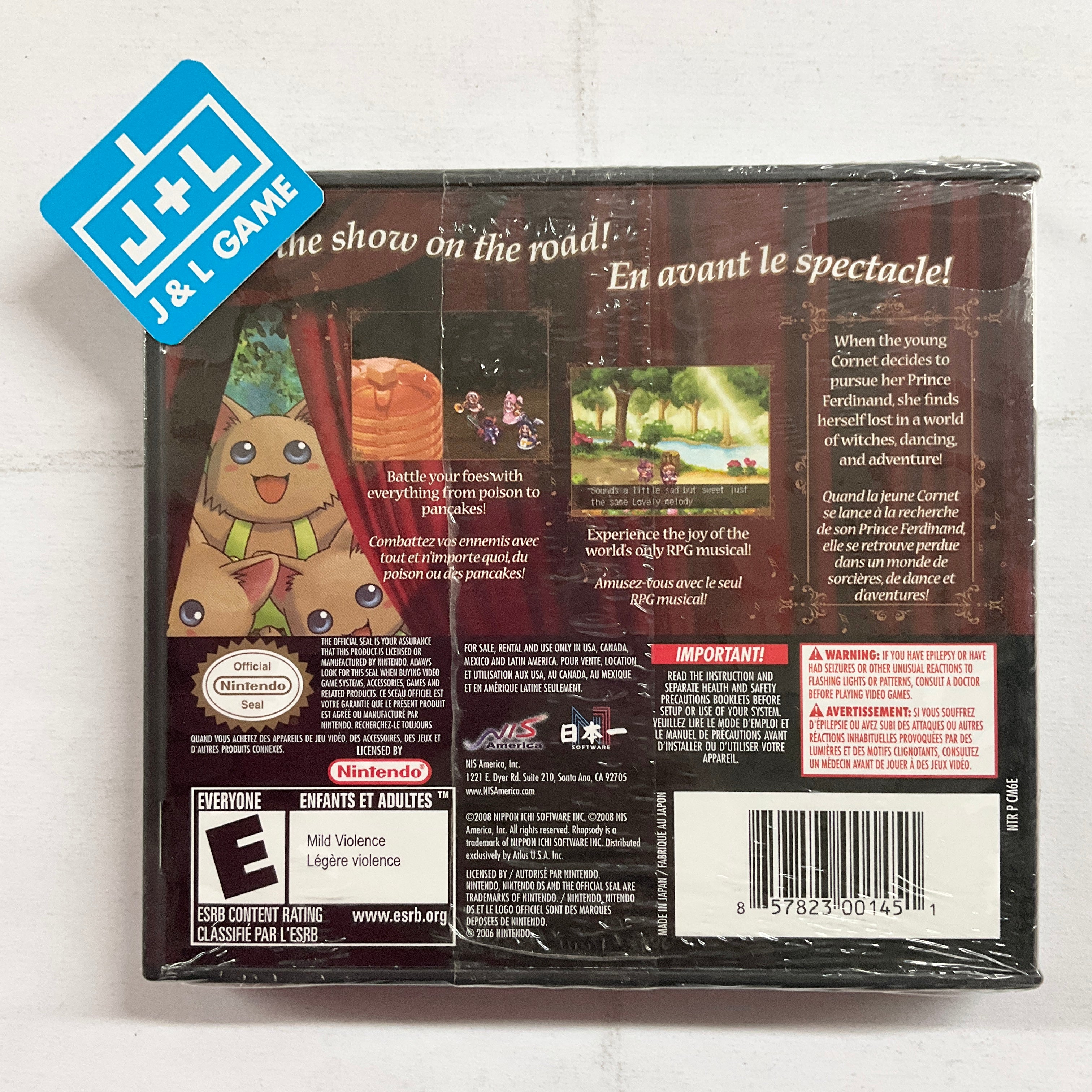 Rhapsody: A Musical Adventure - (NDS) Nintendo DS Video Games Nippon Ichi Software   