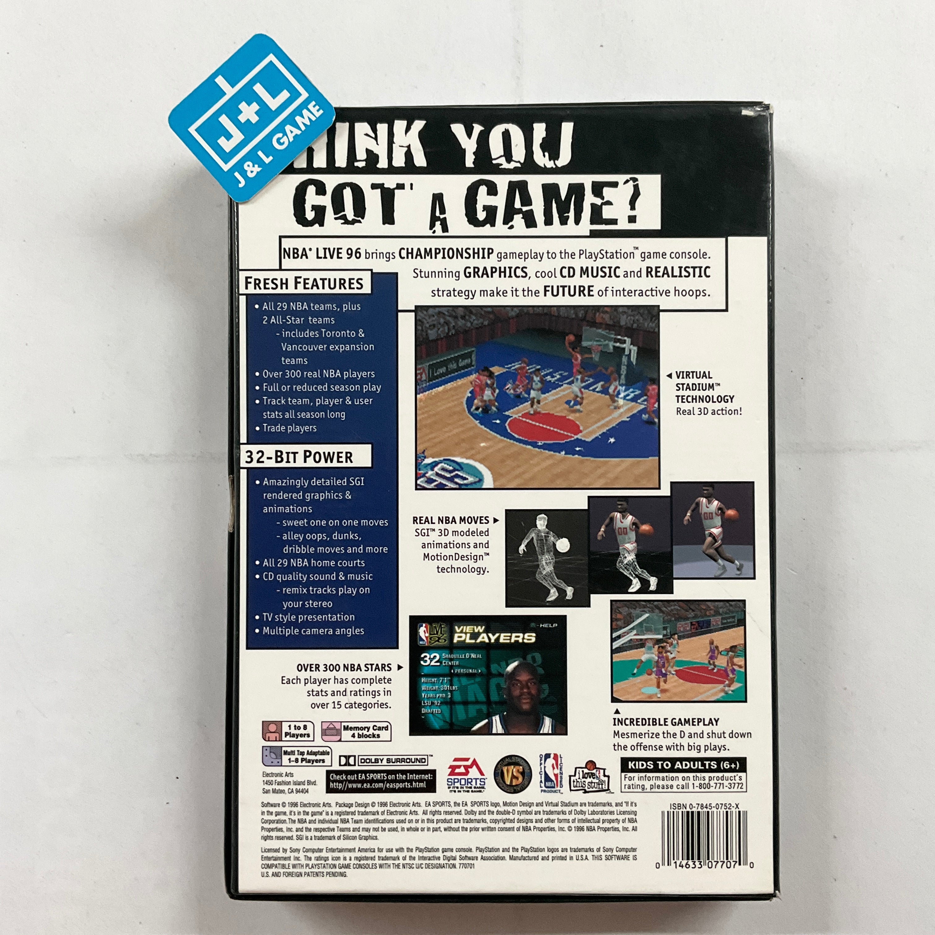 NBA Live 96 (Long Box) - (PS1) PlayStation 1 [Pre-Owned] Video Games Electronic Arts   
