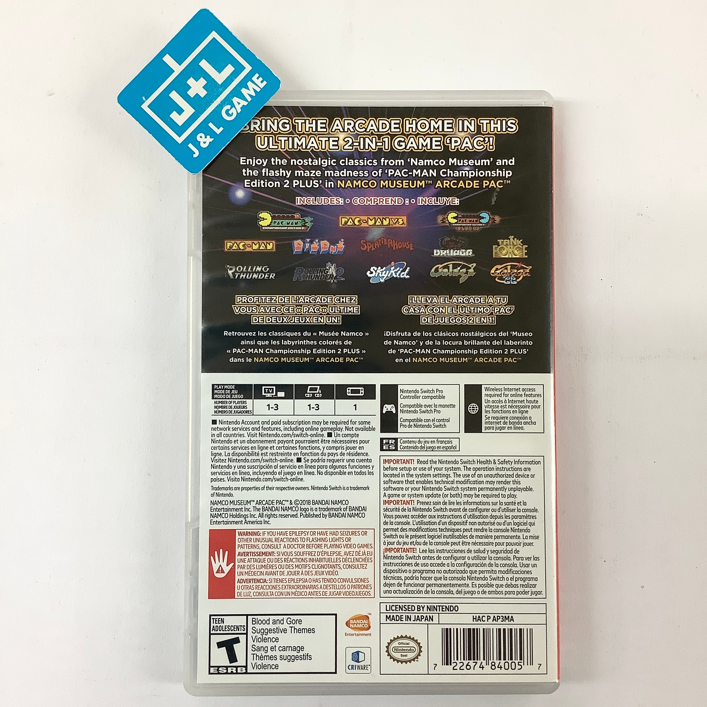 Namco Museum Arcade Pac - (NSW) Nintendo Switch [Pre-Owned] Video Games BANDAI NAMCO Entertainment   