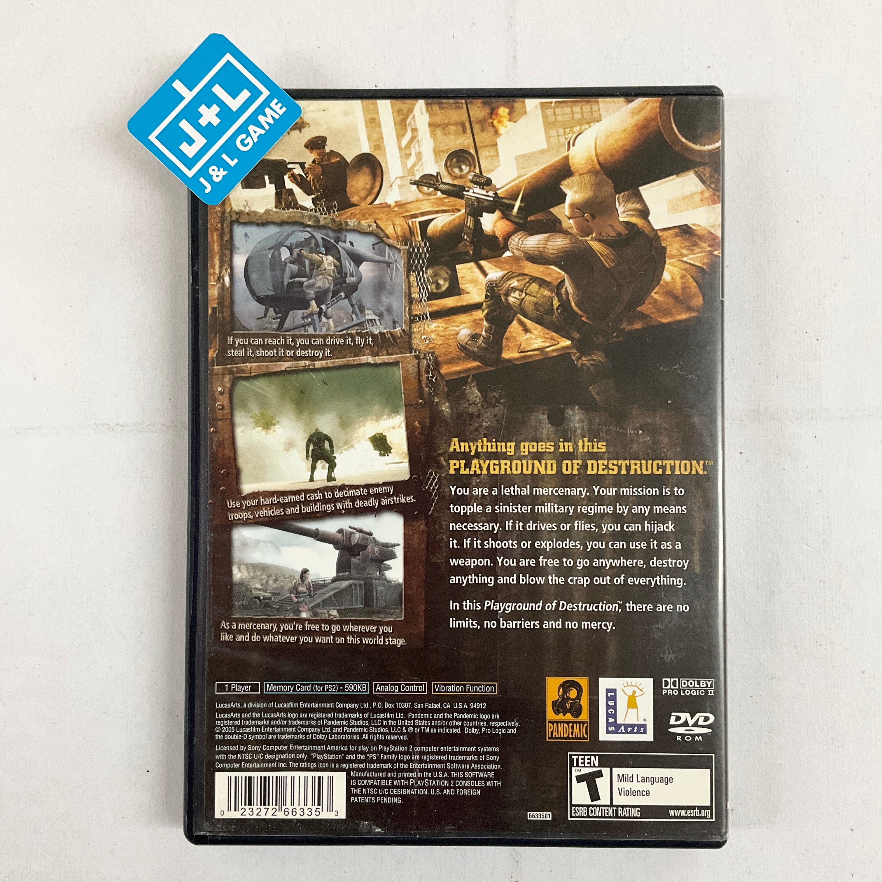 Mercenaries: Playground of Destruction - (PS2) PlayStation 2 [Pre-Owned] Video Games LucasArts   