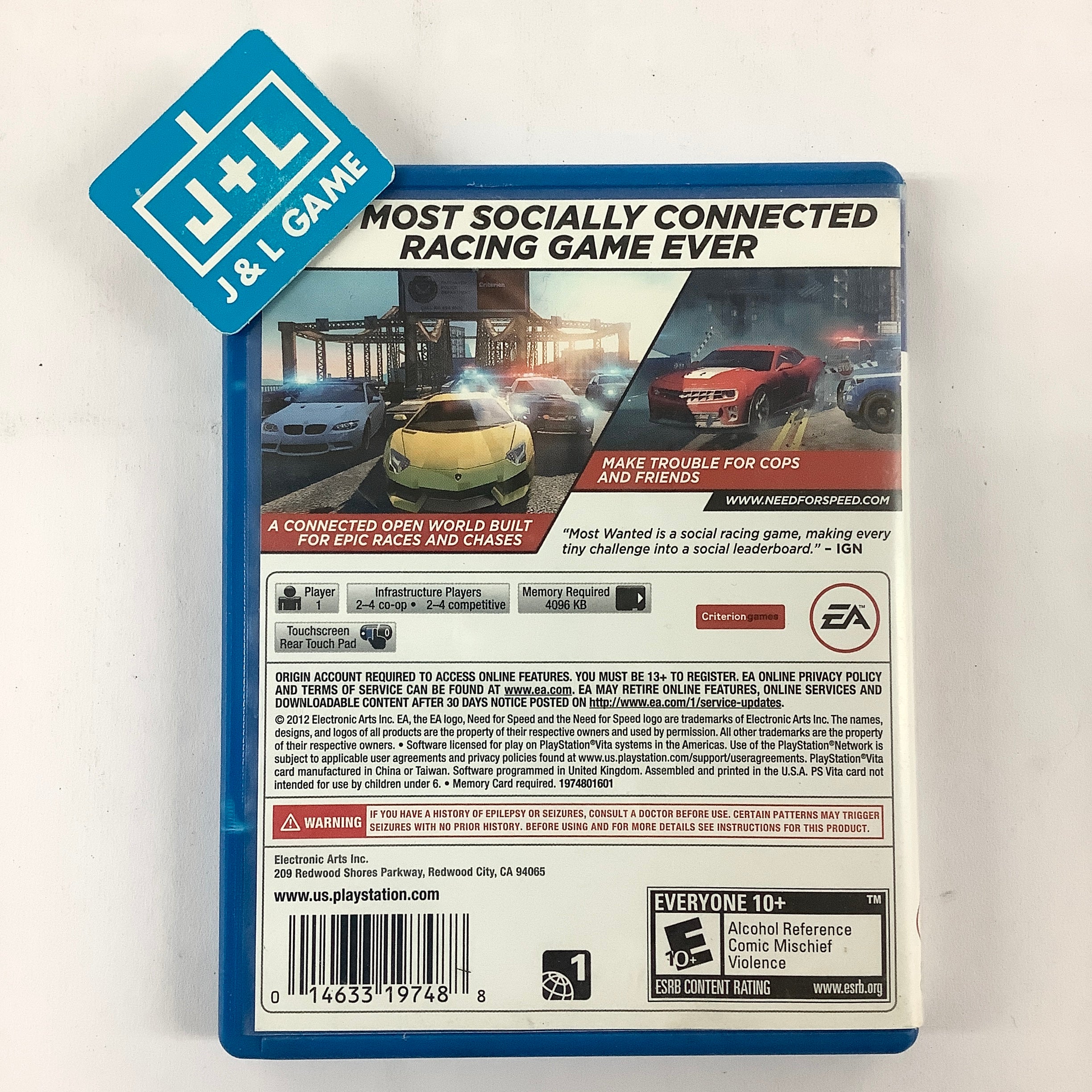 Need for Speed: Most Wanted - (PSV) PlayStation Vita [Pre-Owned] Video Games Electronic Arts   