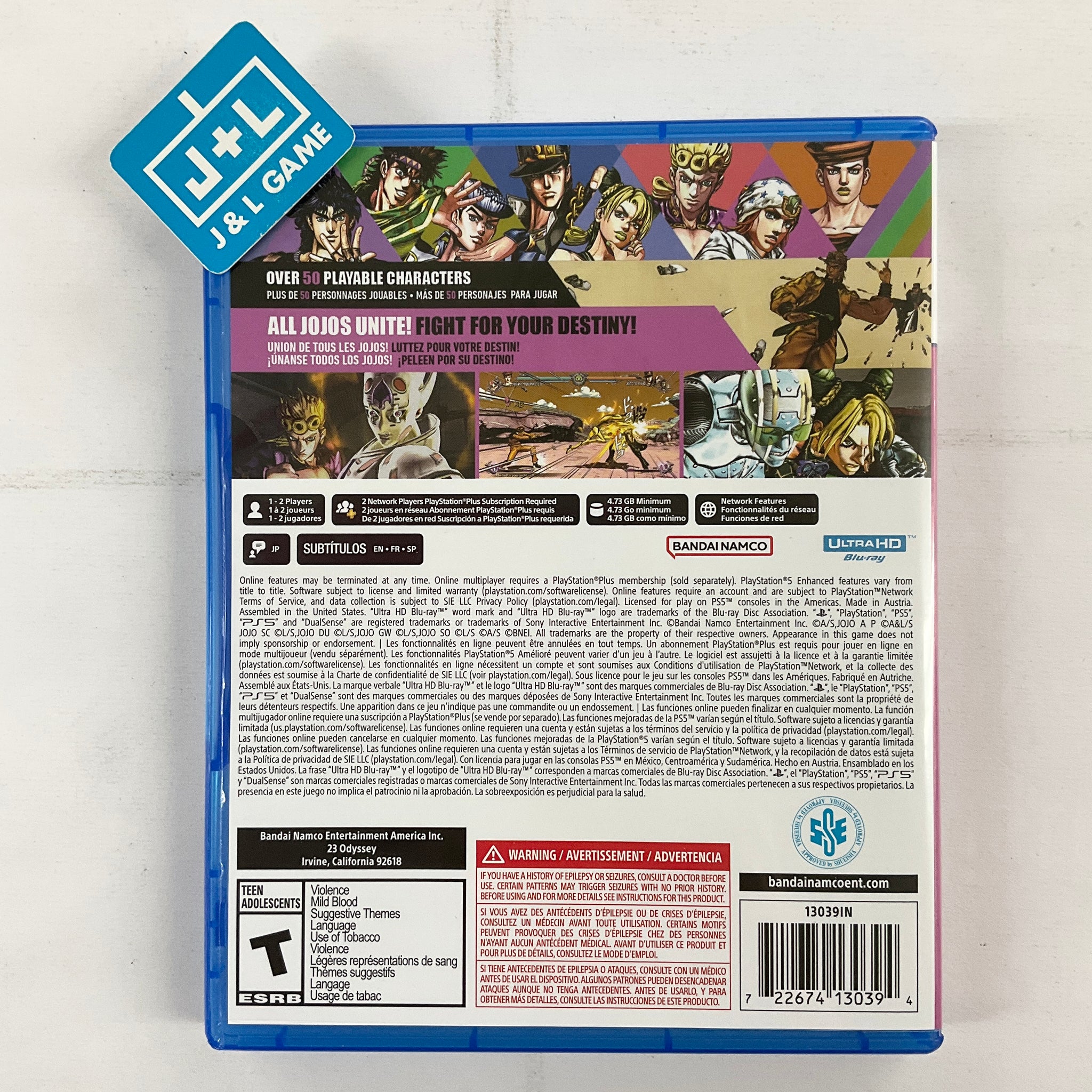 Jeu Jojo's Bizarre Adventure All-Star Battle R - Sony PlayStation 5 PS5
