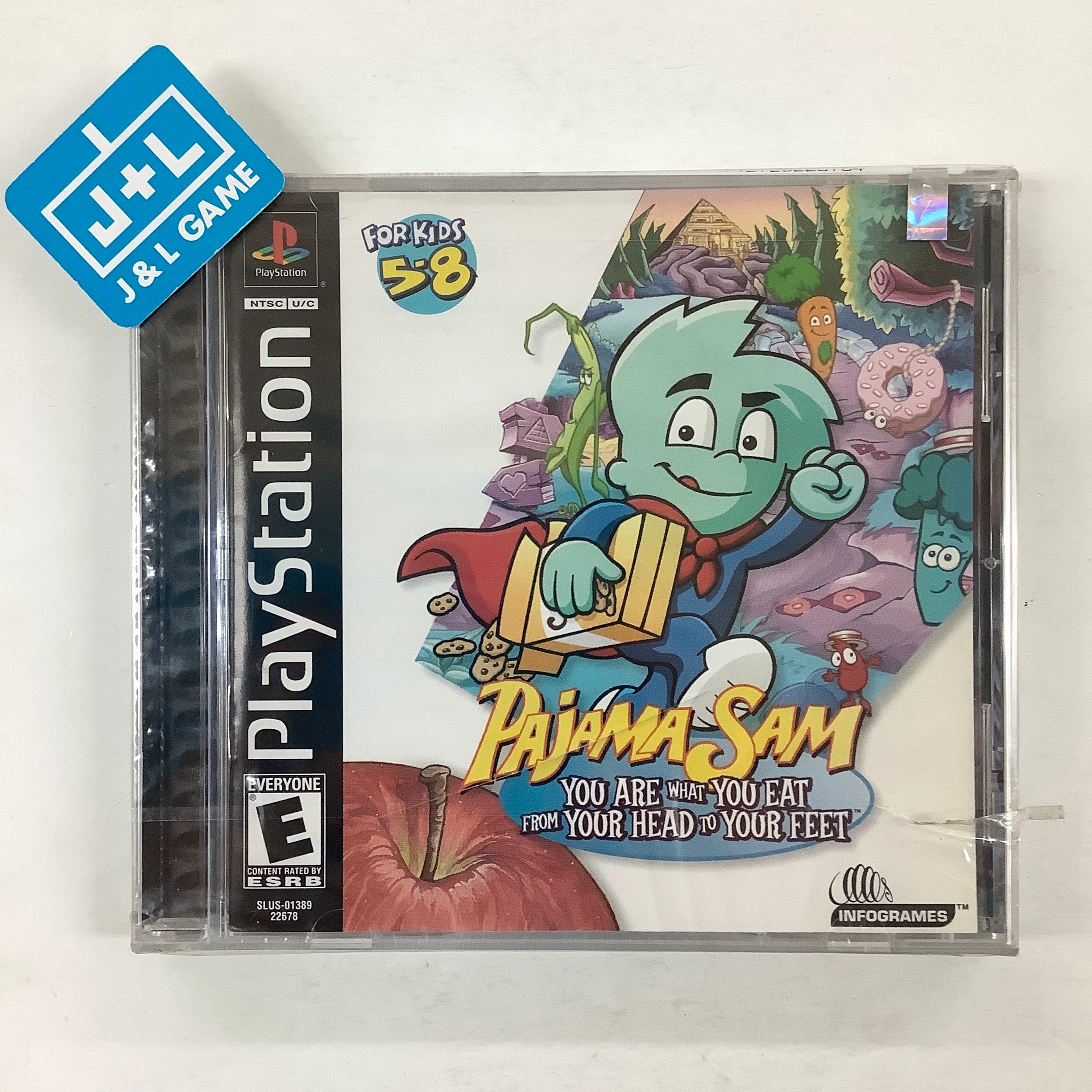 Pajama Sam: You are What you Eat from Your Head to Your Feet - (PS1) PlayStation 1 Video Games Infogrames   