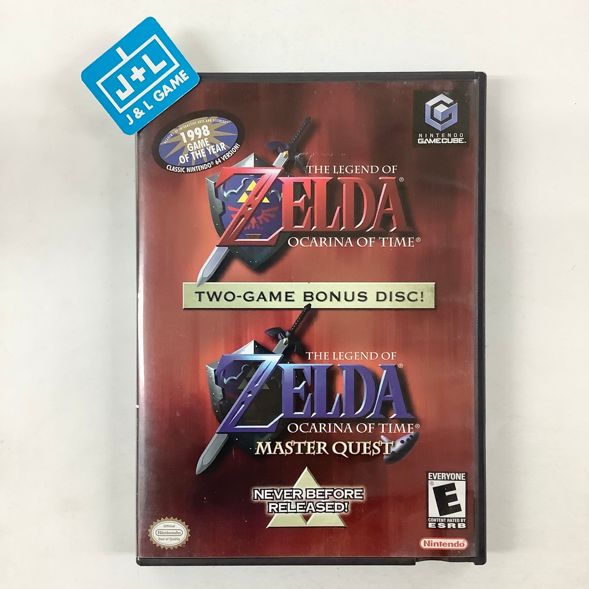 Legend of Zelda: Ocarina of Time Master Quest Game Cube Case + Box Art Only