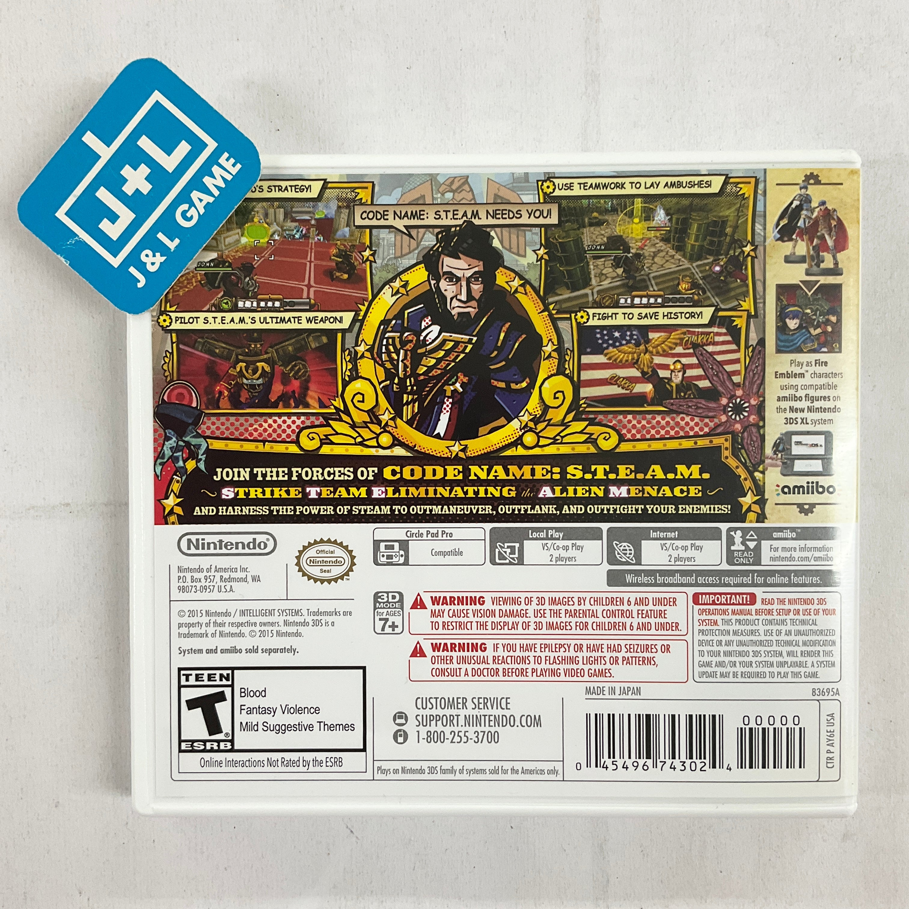 Code Name: S.T.E.A.M. - Nintendo 3DS [Pre-Owned] Video Games Nintendo   