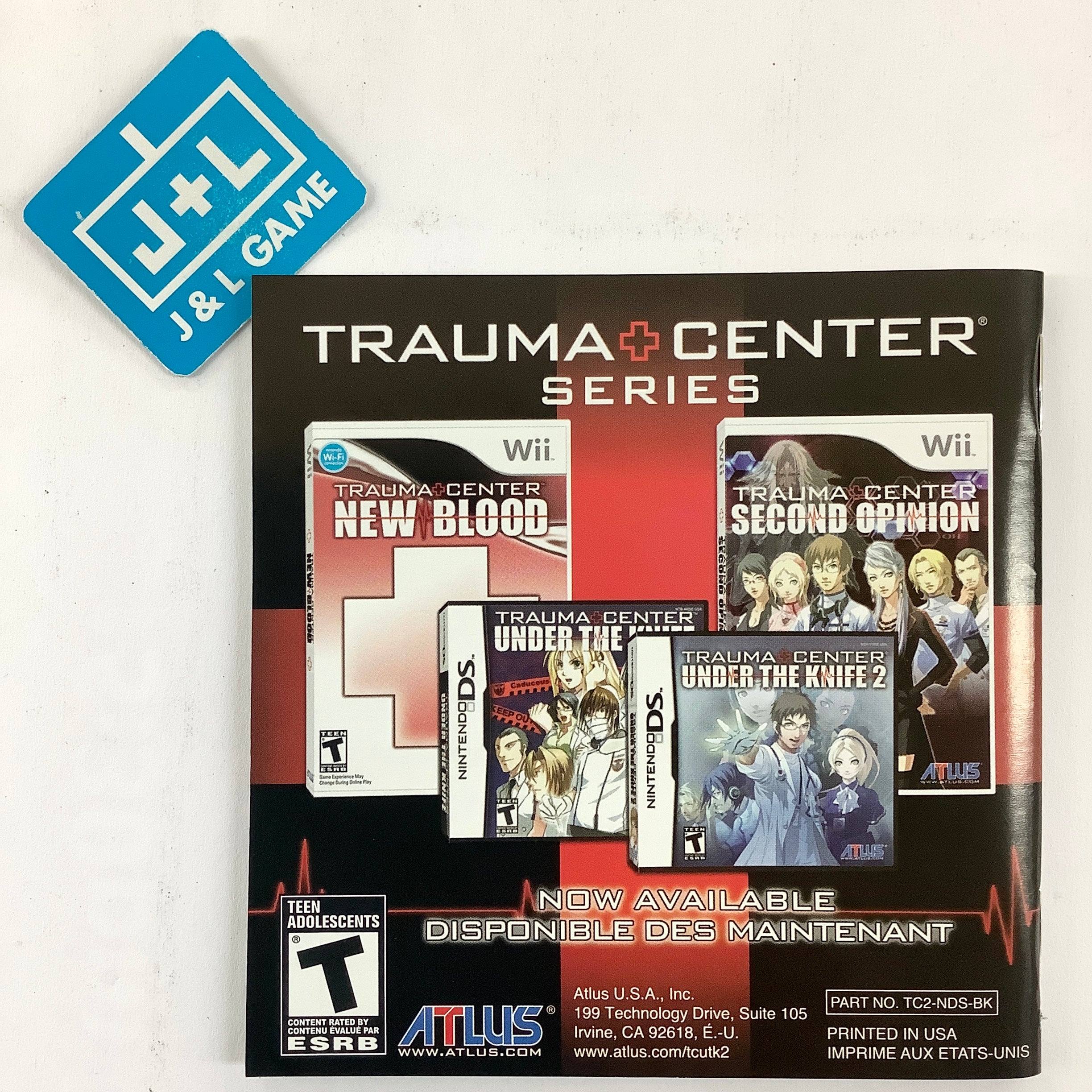 Trauma Center: Under the Knife 2 - (NDS) Nintendo DS [Pre-Owned] Video Games Atlus   