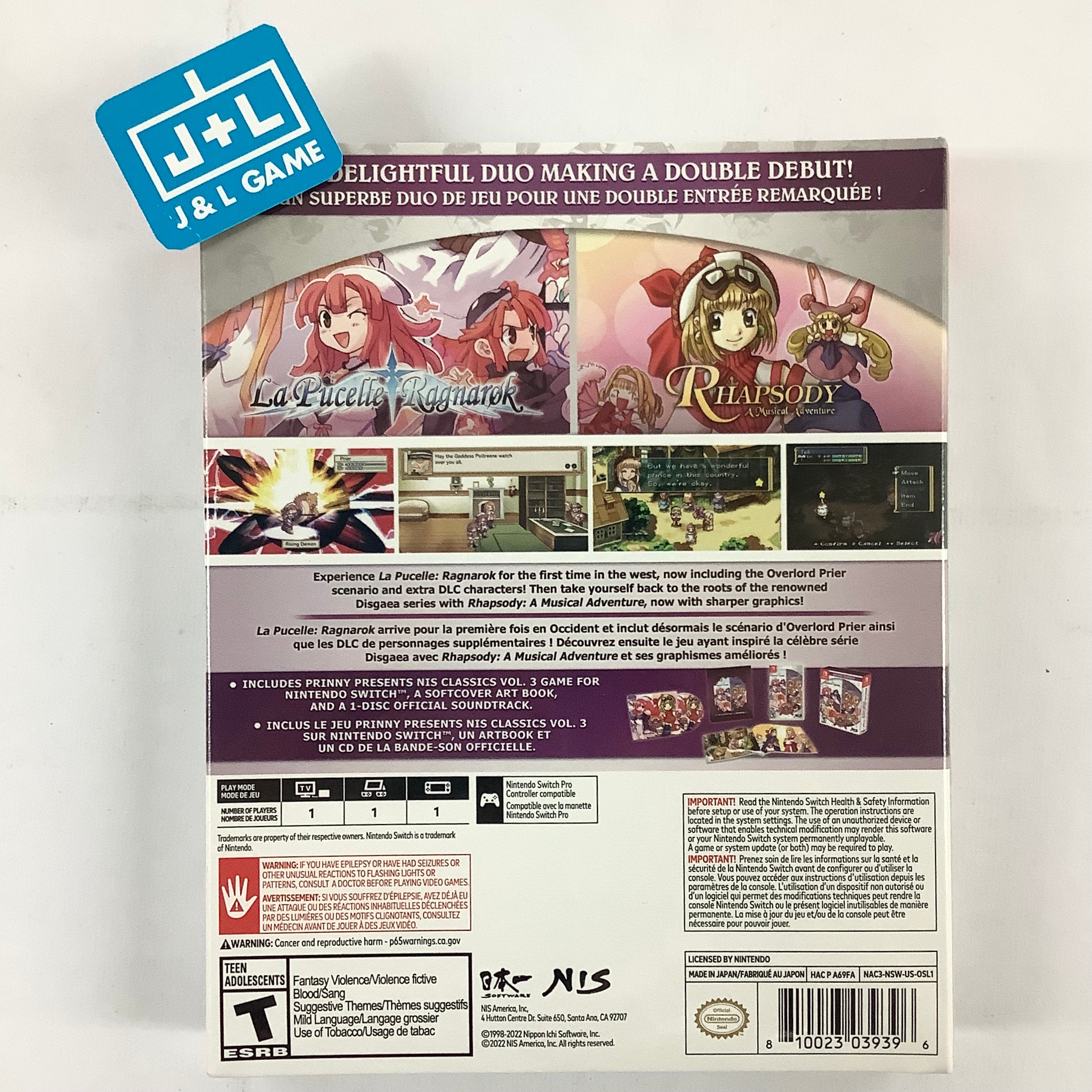 Prinny Presents NIS Classics Volume 3: La Pucelle: Ragnarok / Rhapsody: A Musical Adventure Deluxe Edition - (NSW) Nintendo Switch Video Games NIS America   