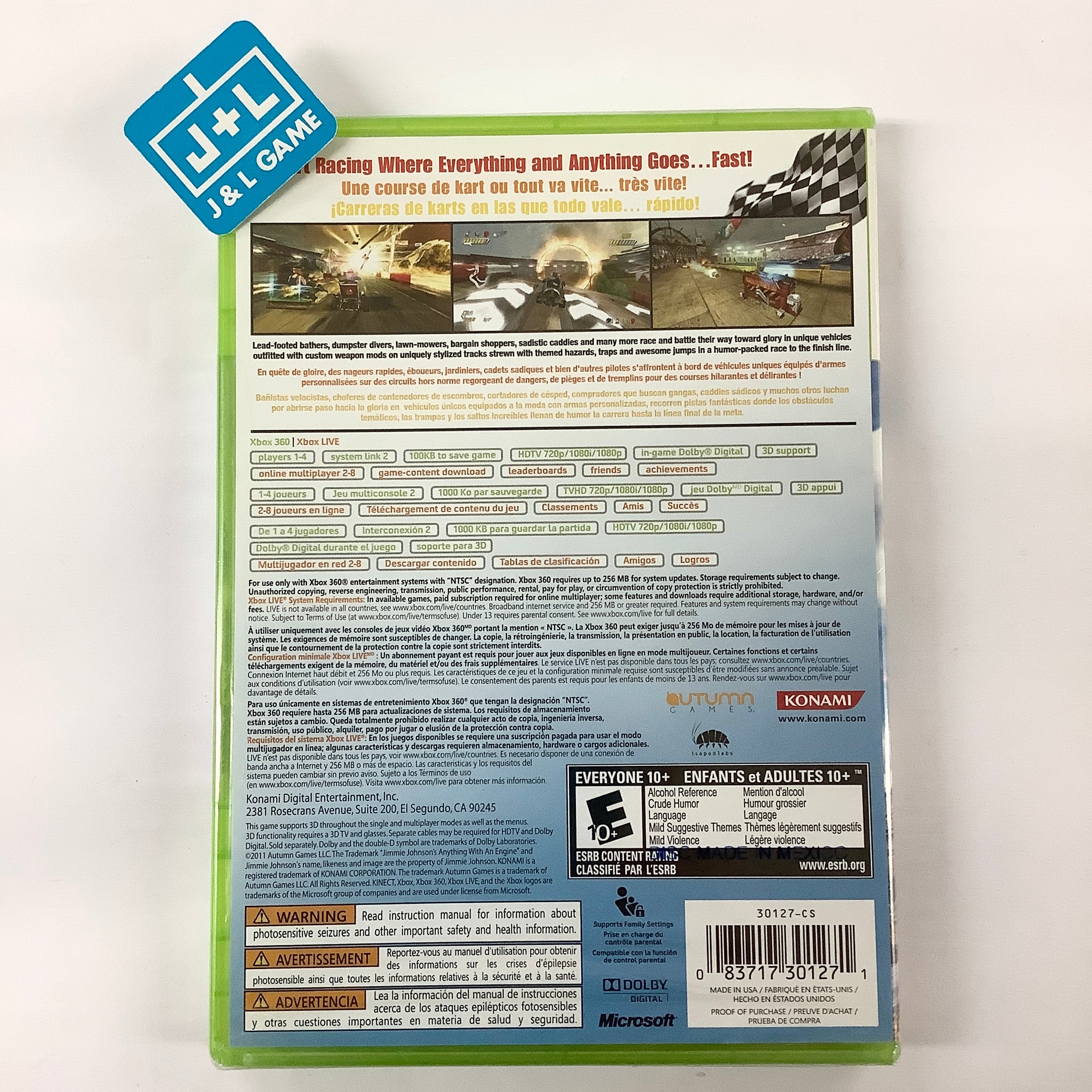 Jimmie Johnson's Anything With an Engine - Xbox 360 Video Games Konami   
