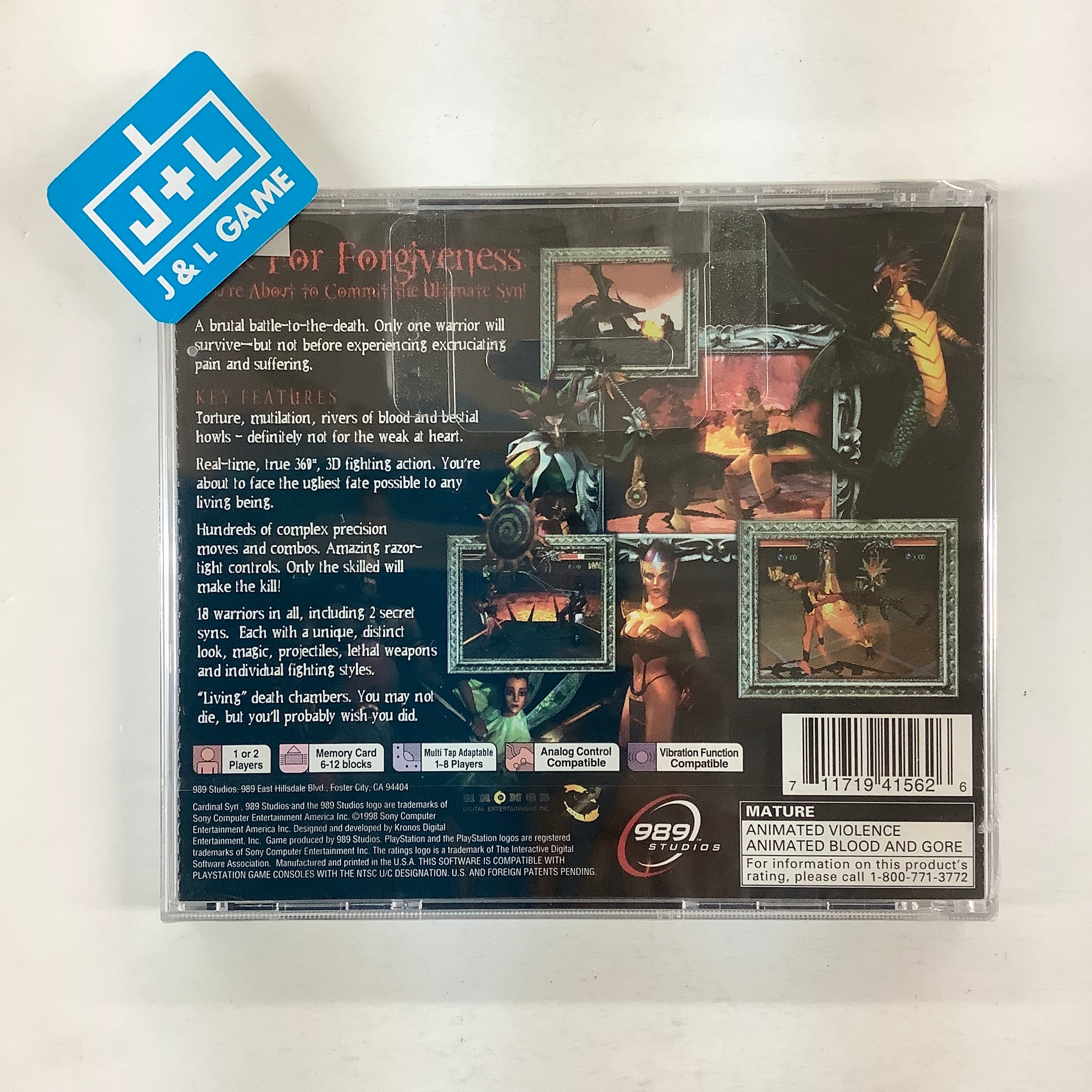 Cardinal Syn - (PS1) PlayStation 1 Video Games 989 Studios   