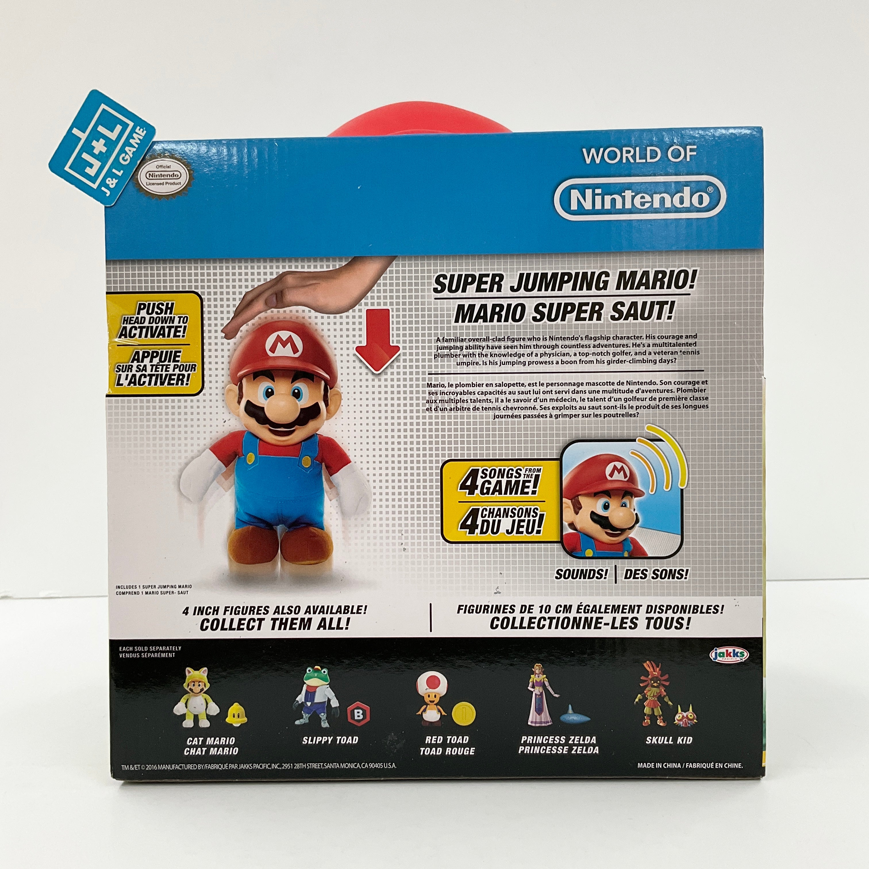 World of Nintendo Super Jumping Mario - Toys Toy Jakks Pacific   