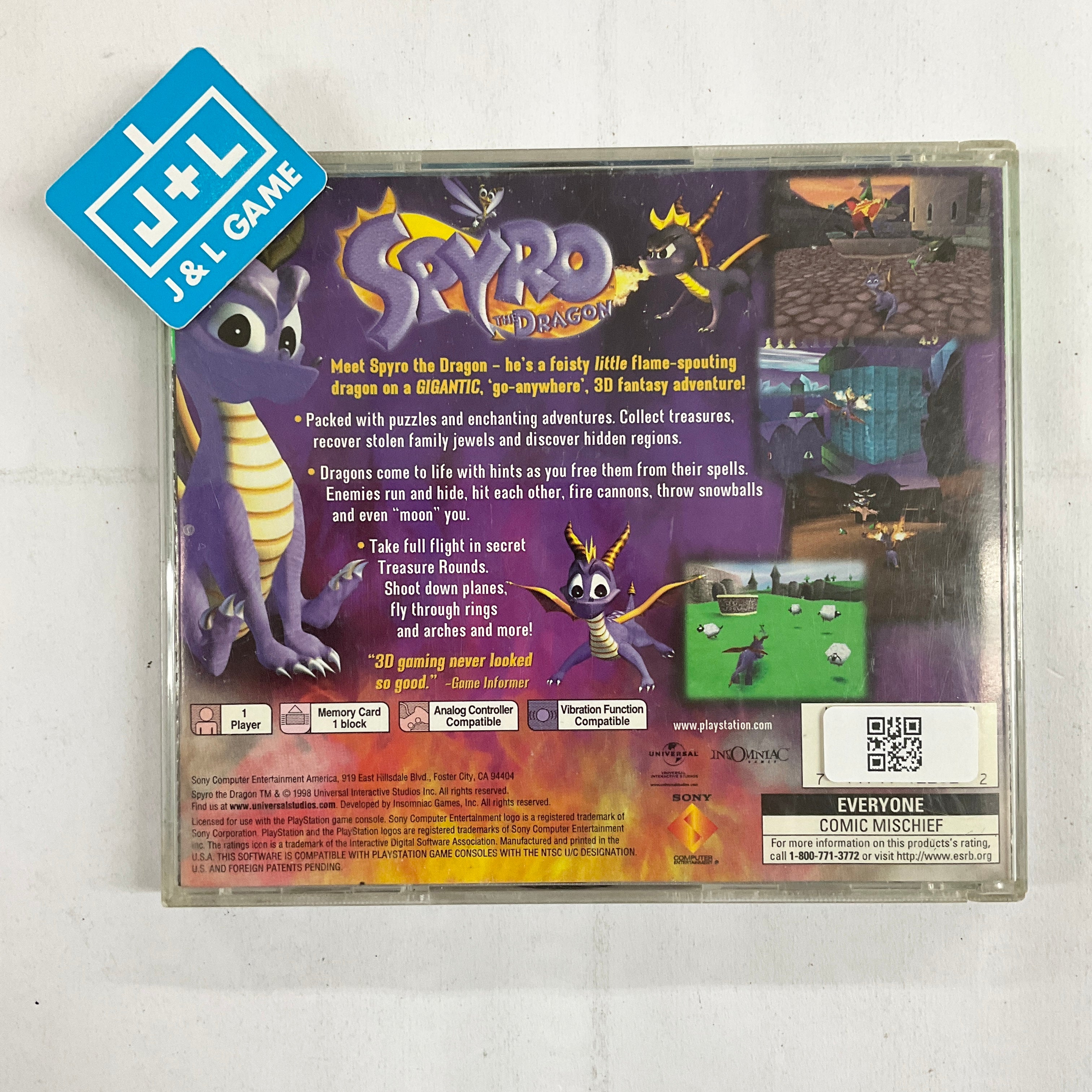 Spyro the Dragon (Greatest Hits) - (PS1) PlayStation 1 [Pre-Owned] Video Games SCEA   